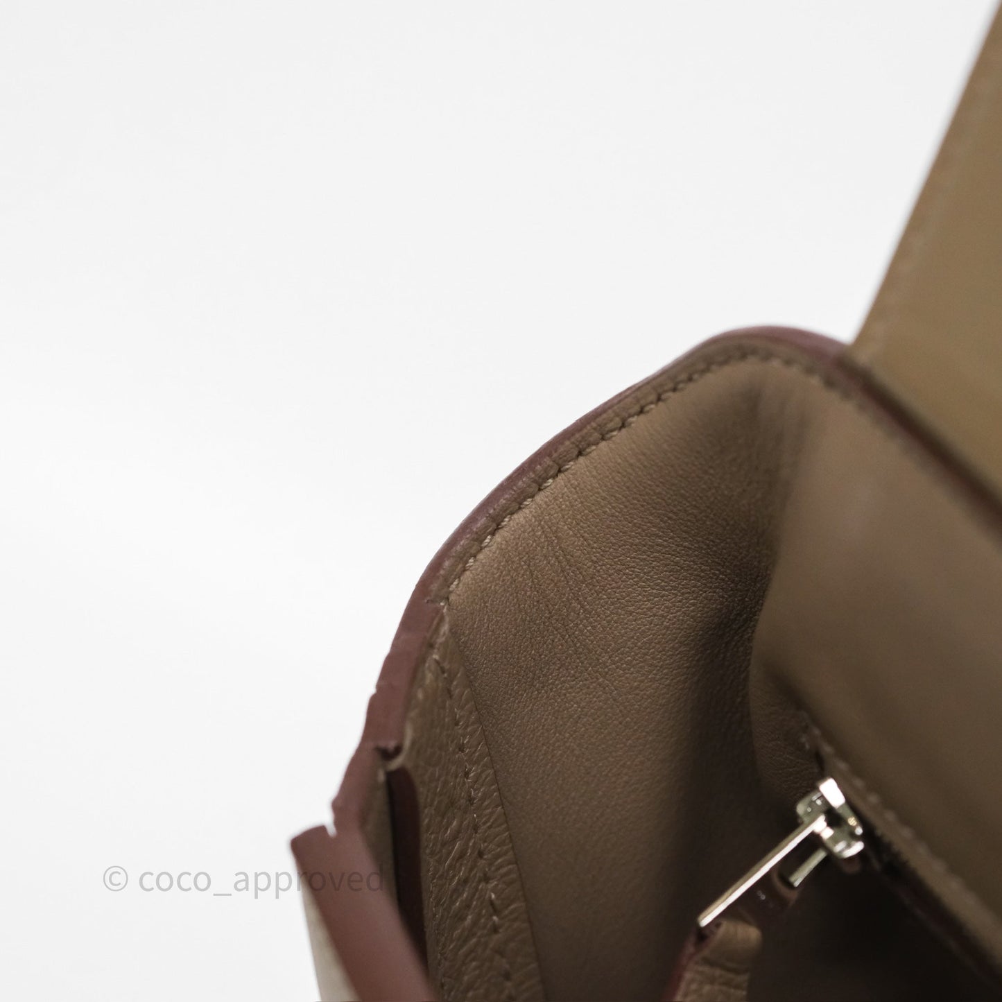 Hermès 24/24 21 Mini Etoupe 18 Evercolor/ Swift Palladium Hardware