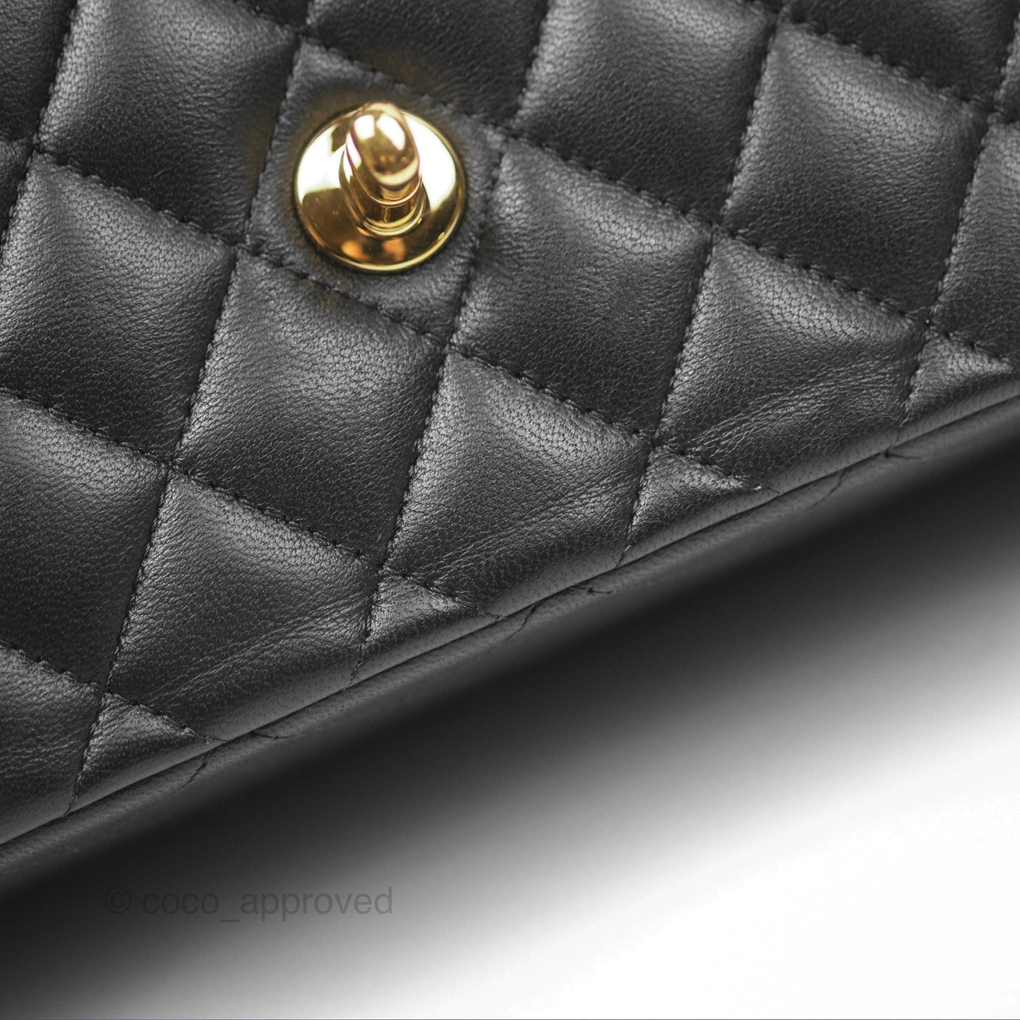 Chanel Small Classic Flap Quilted Black Lambskin Gold Hardware