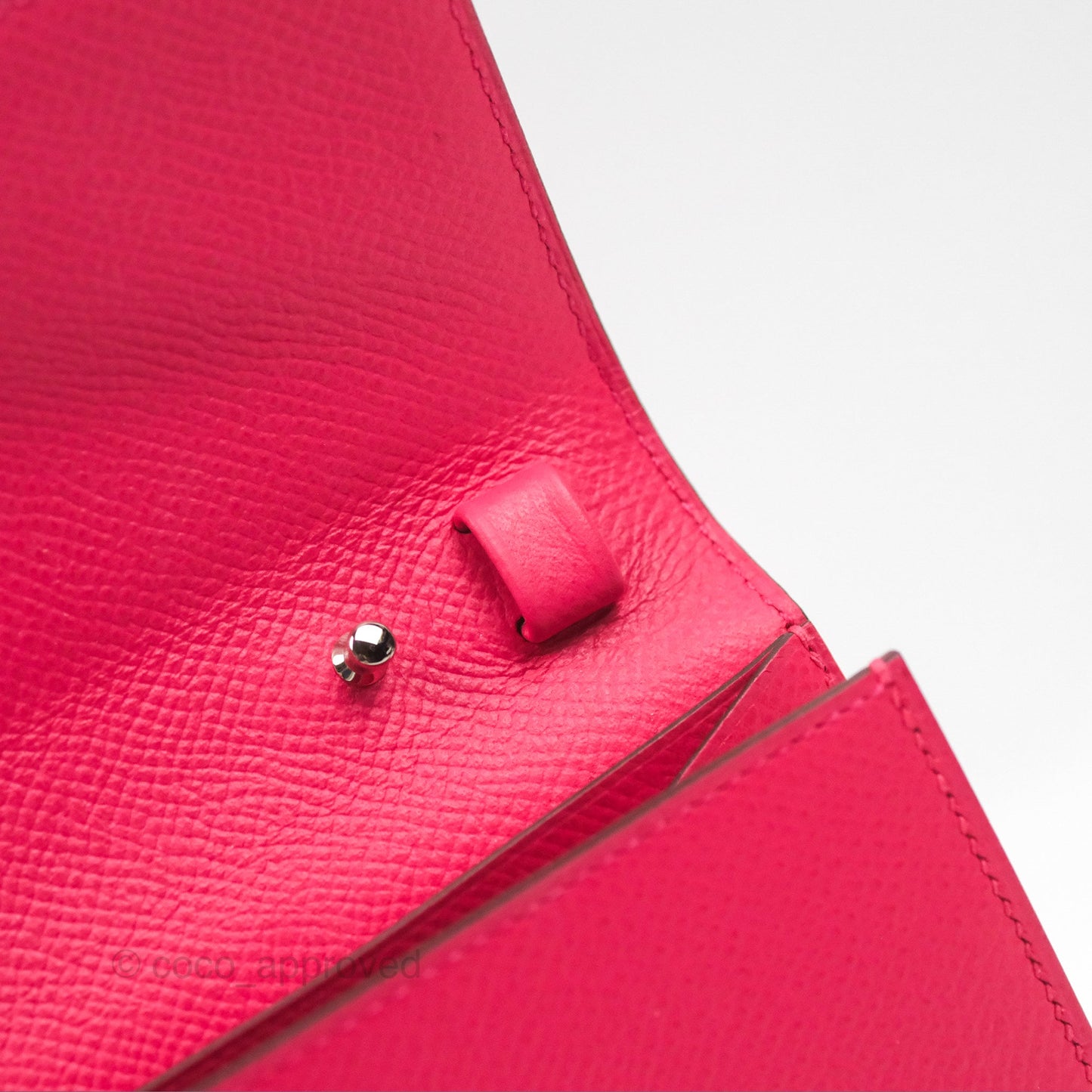 Hermès Clic 16 Wallet On Chain Rose Extreme Epsom Palladium Hardware