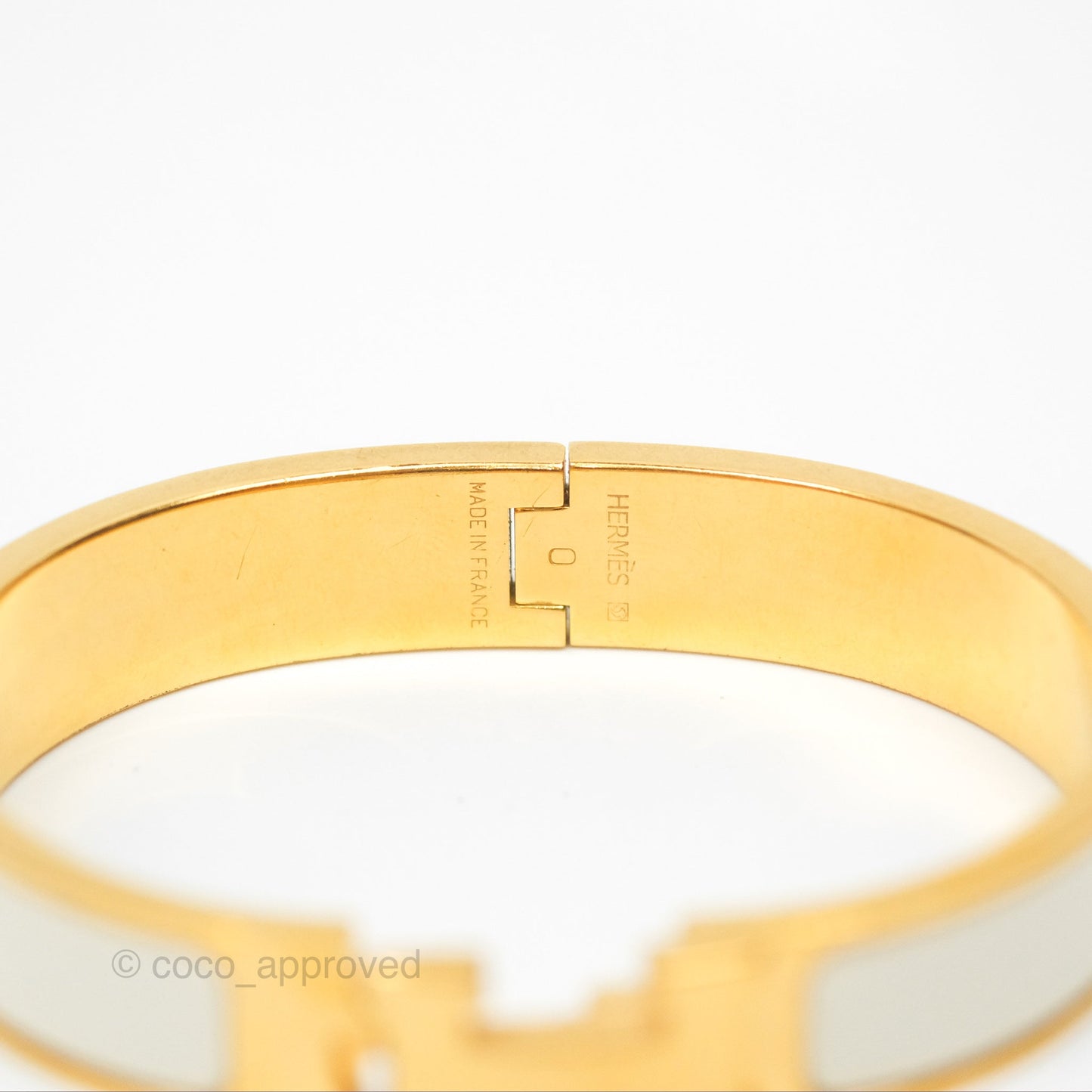 Hermès Clic H Bracelet White Gold Hardware PM