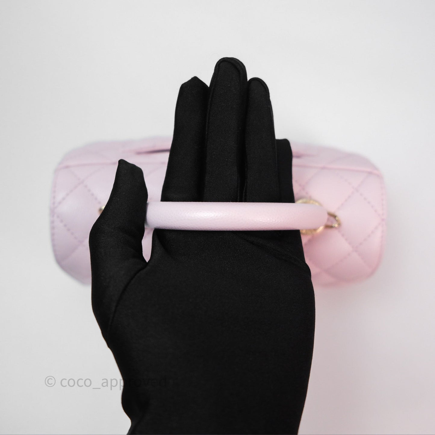 Chanel Small Coco Handle Light Pink Caviar Gold Hardware