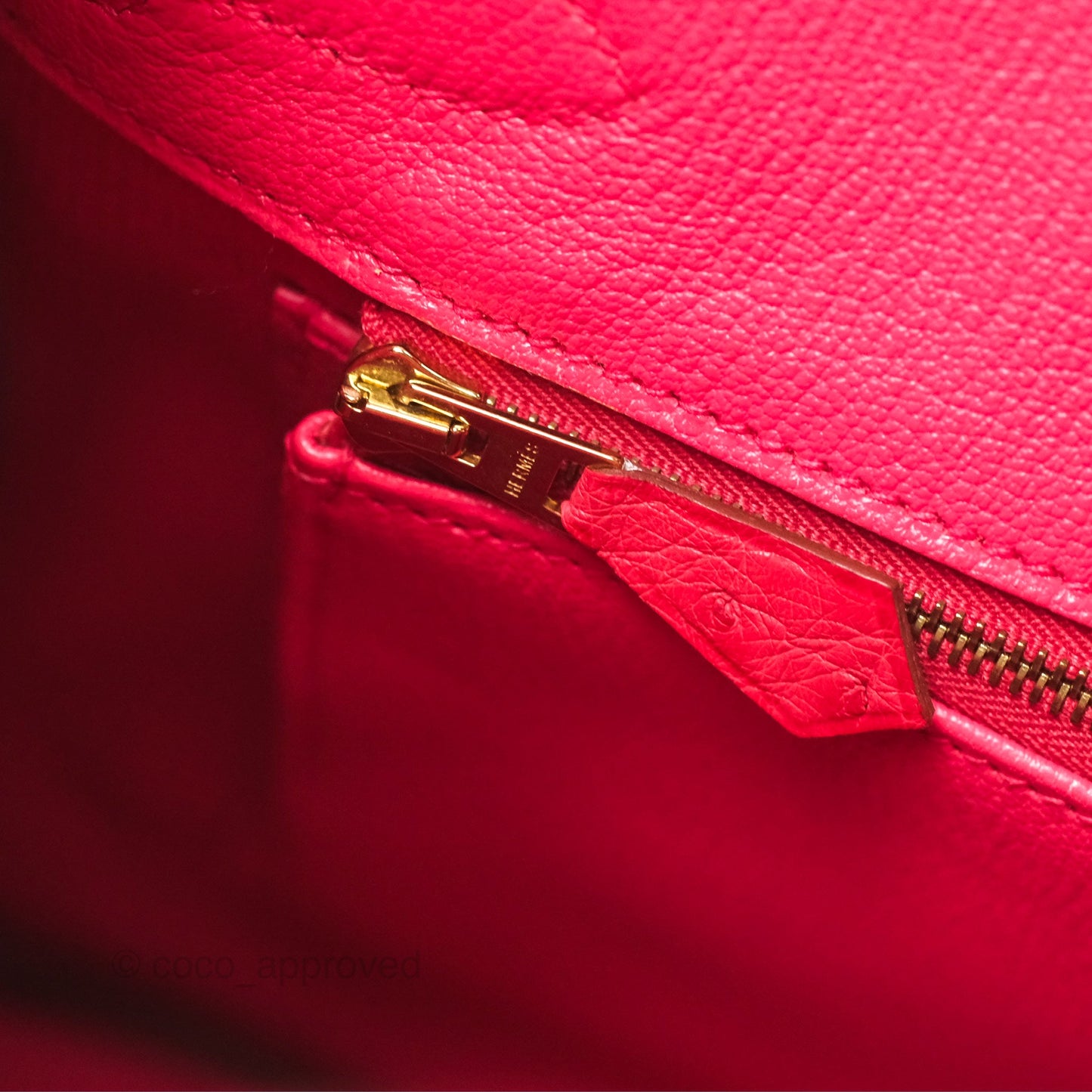 Hermès Birkin Retourne 30 Bougainvillea Ostrich Gold Hardware