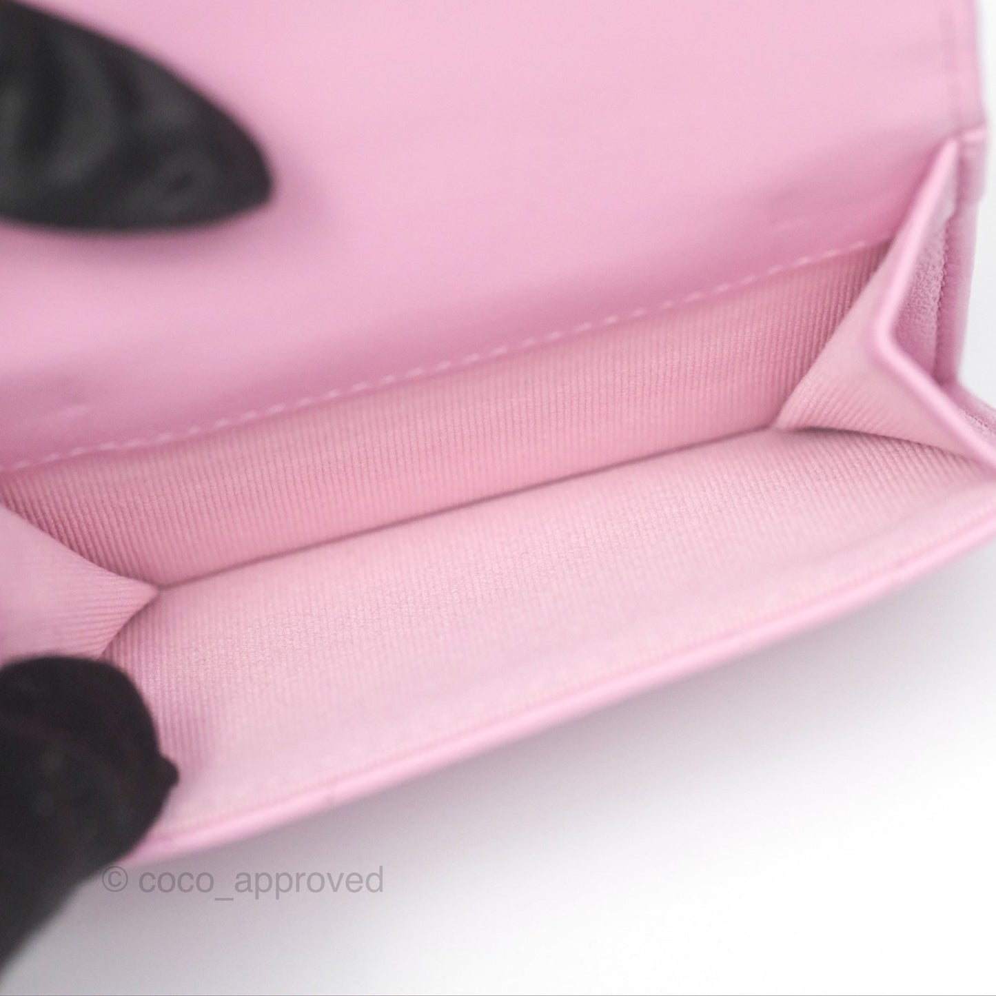 Chanel 19 Short Trifold Wallet Pink Lambskin Silver Hardware