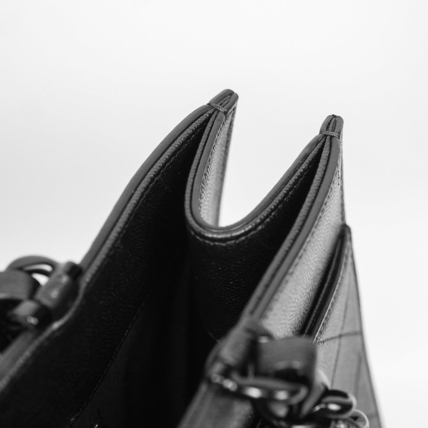 Chanel So Black Quilted Caviar Tote bag