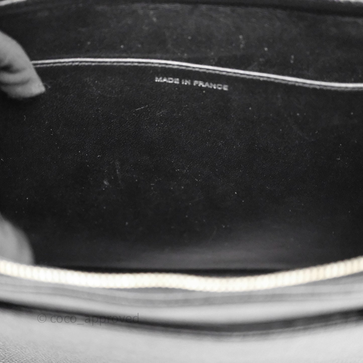 Chanel Vintage Tote Bag Black Caviar Silver Hardware