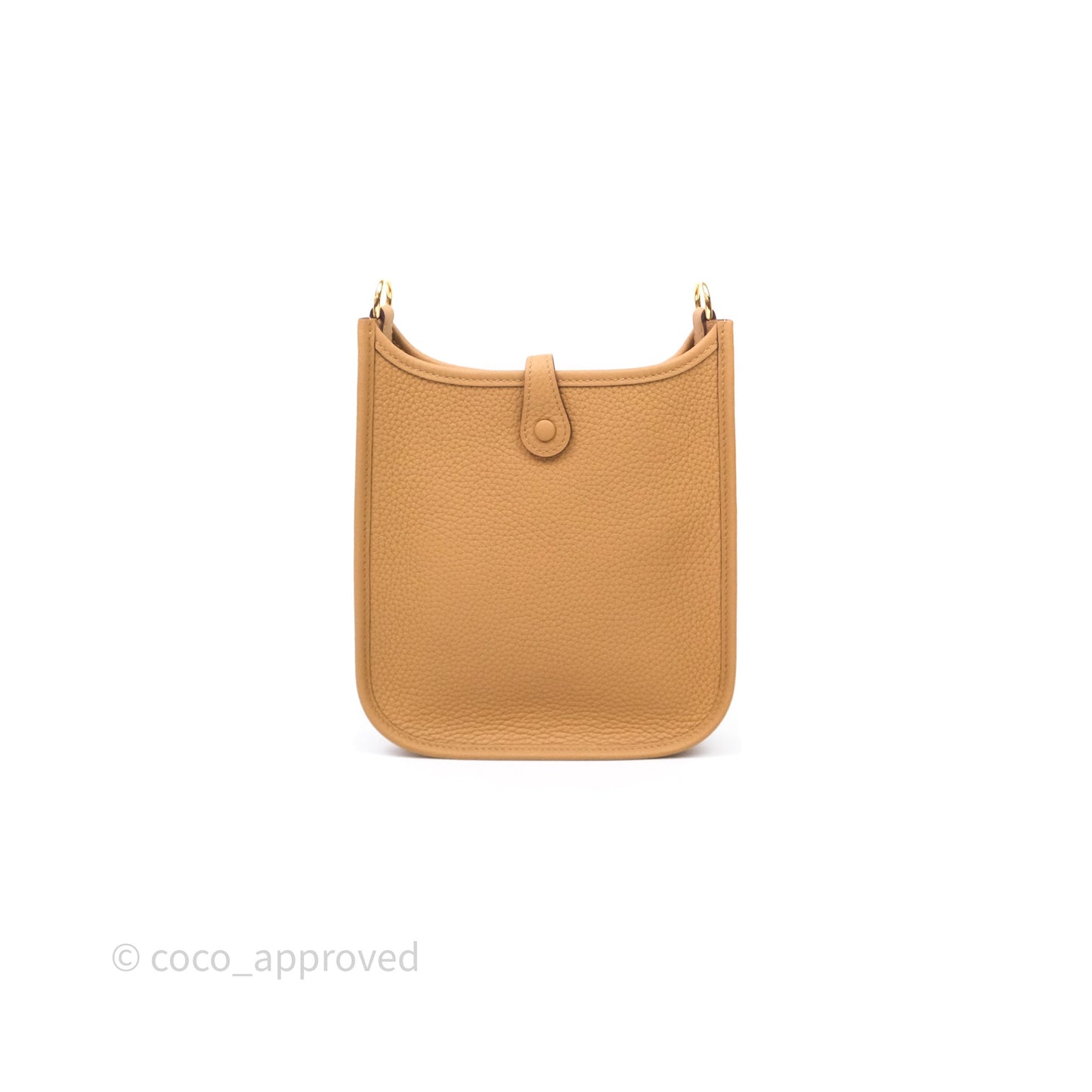 Hermès Mini Evelyne 16 Biscuit 48 Clemence Gold Hardware
