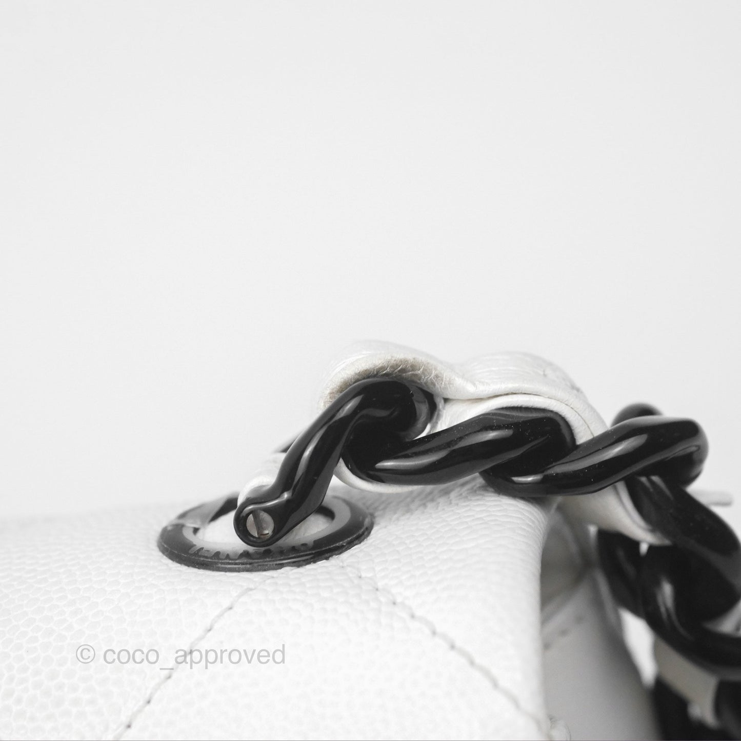 Chanel Quilted My Everything Medium Flap Bag White Caviar Incognito Hardware