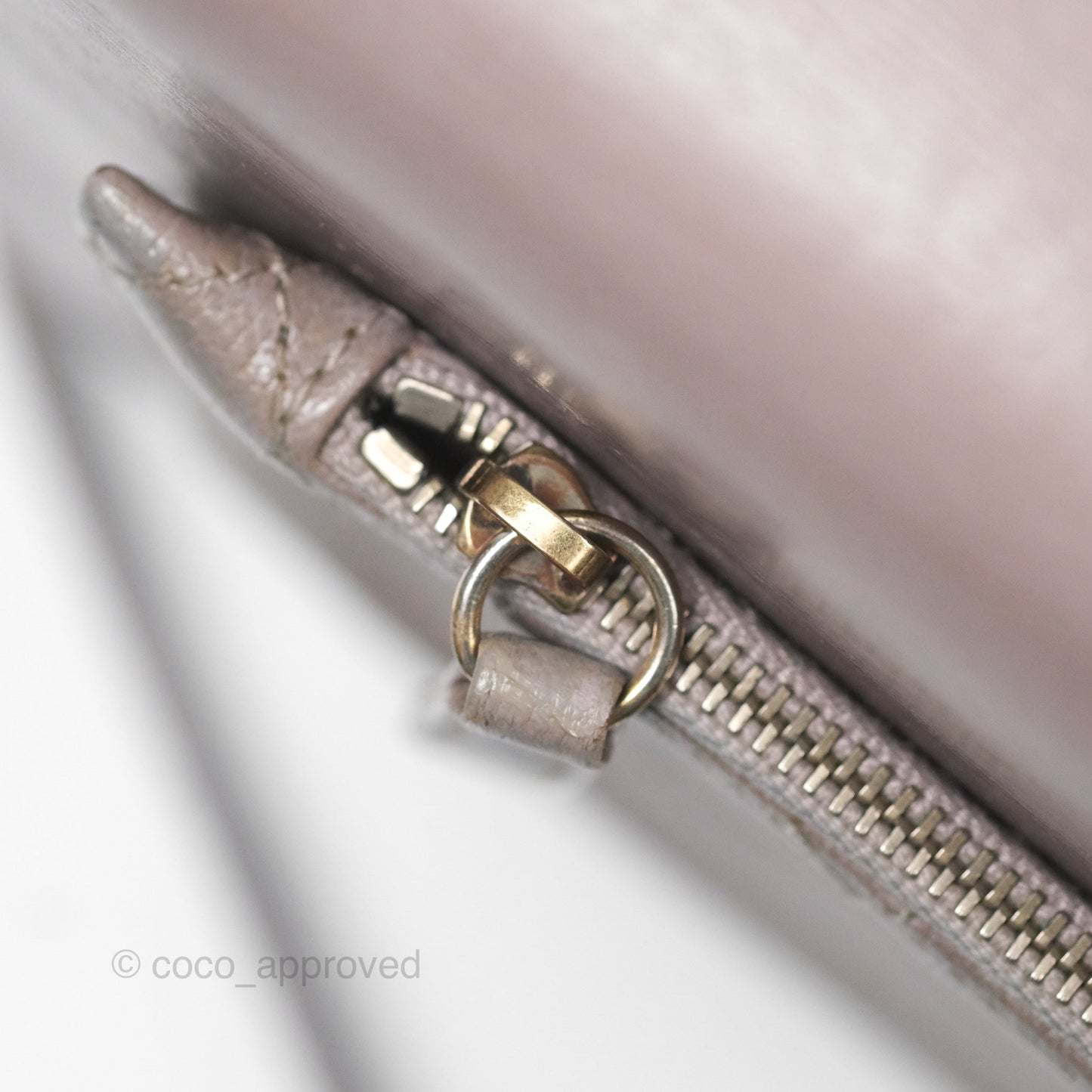 Chanel Coco Curve Flap Burnished Lilac Grey Calfskin Goatskin Antique Gold Hardware
