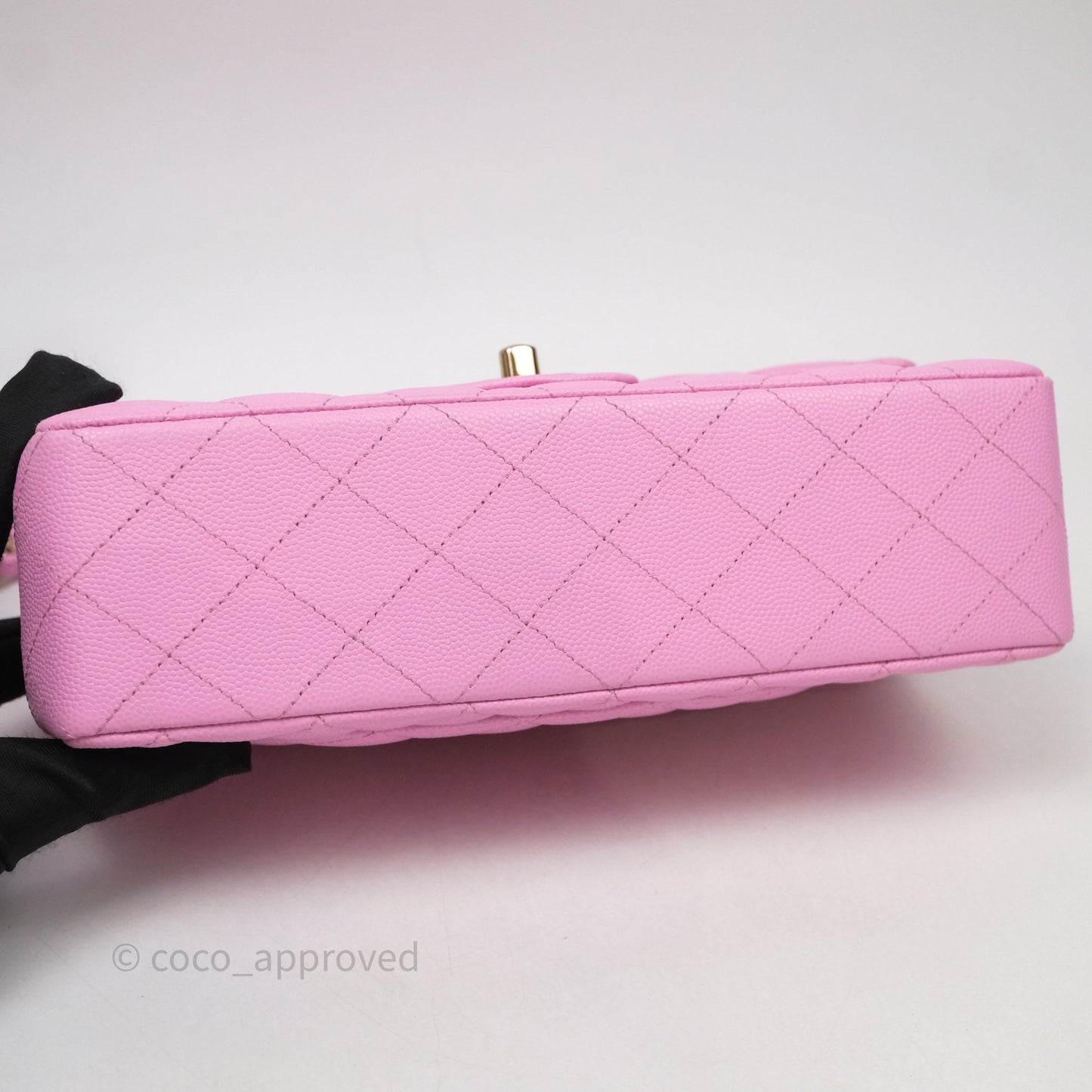 Chanel Small Classic Flap Quilted Pink Caviar Gold Hardware