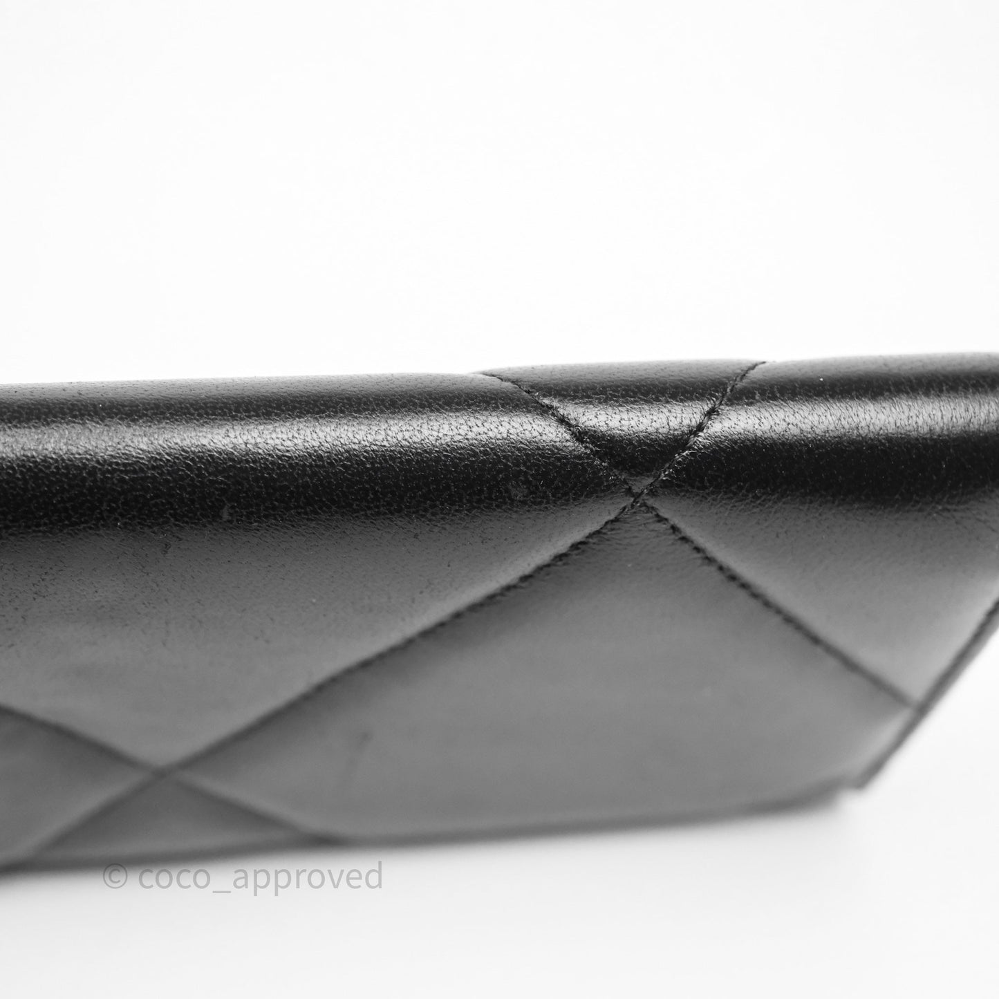 Chanel Quilted 19 Flap Long Wallet Black Lambskin Aged Gold Hardware
