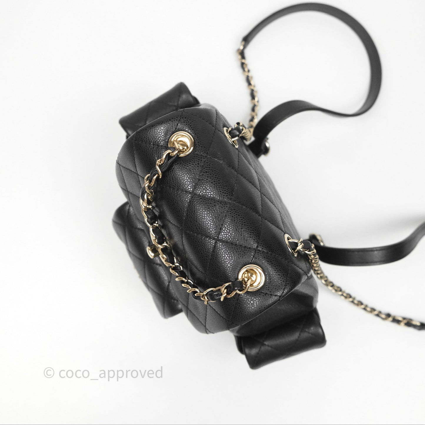 Chanel Small Duma Backpack Caviar Black Gold Hardware