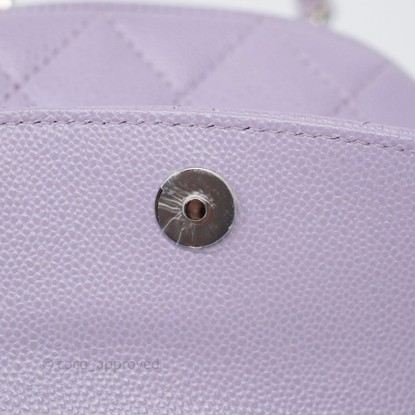Chanel Classic Mini Backpack Lilac Caviar Silver Hardware