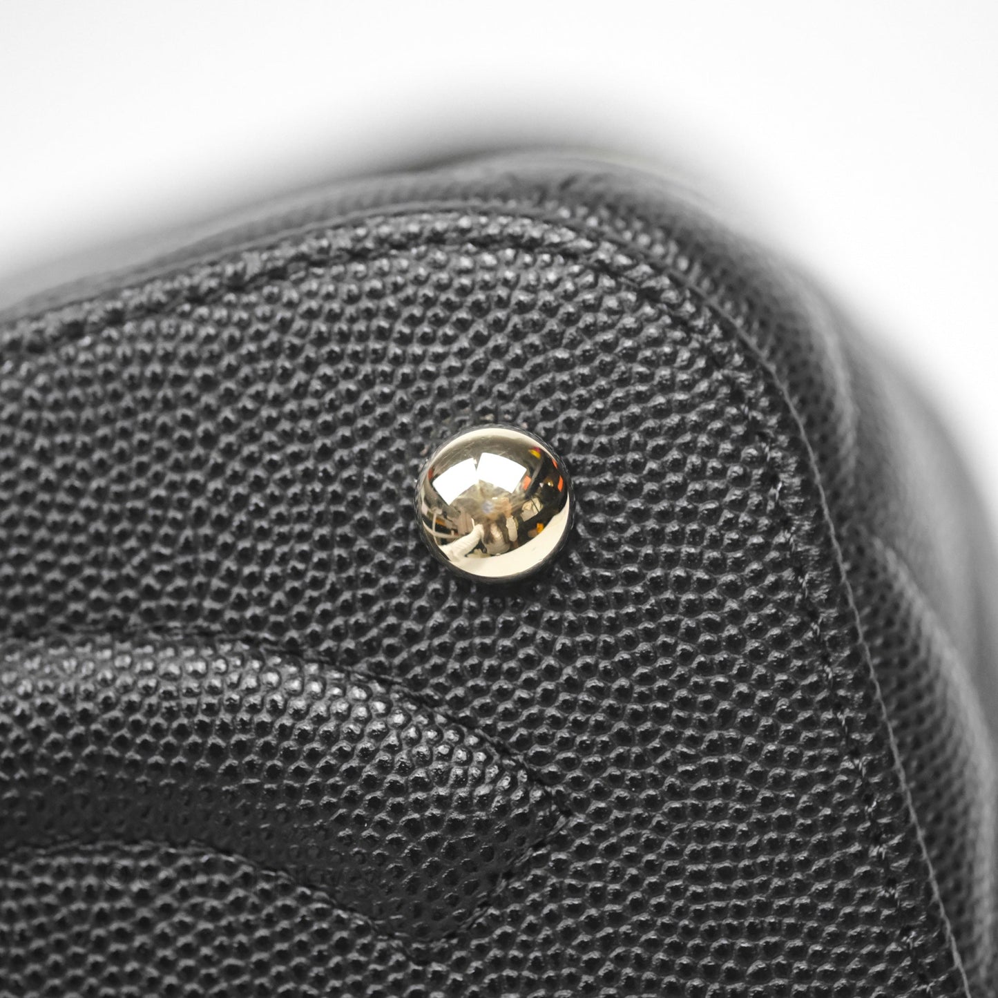 Chanel Quilted Top Handle Vanity Case Black Caviar Gold Hardware