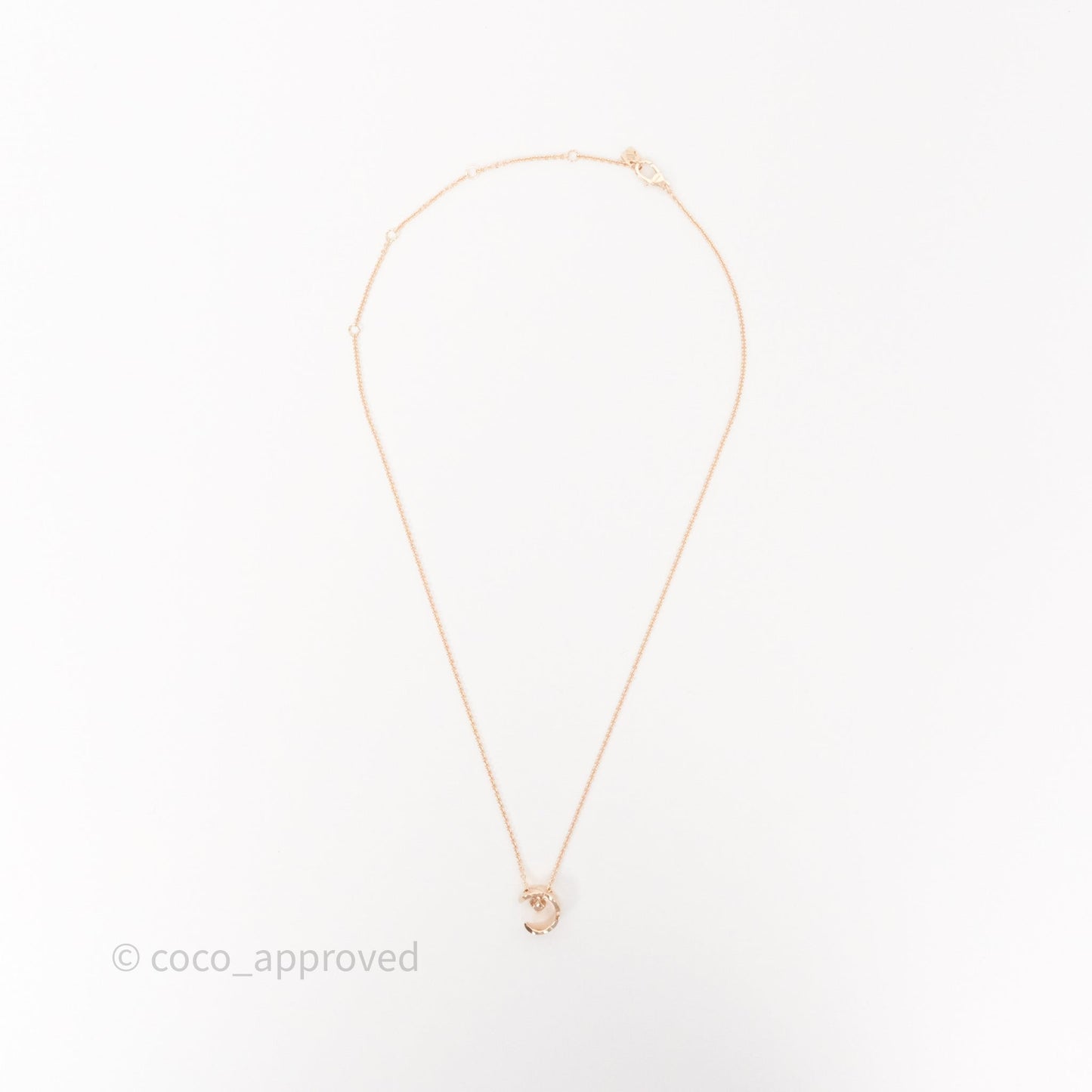 Chanel Coco Necklace Diamonds Beige Gold