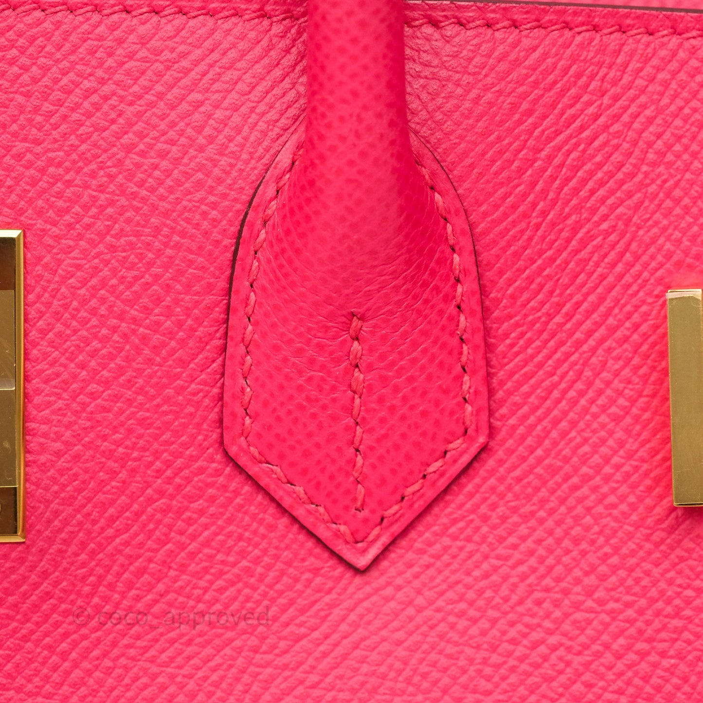 Hermès Birkin Retourne 30 Rose Extreme I6 Epsom Gold Hardware