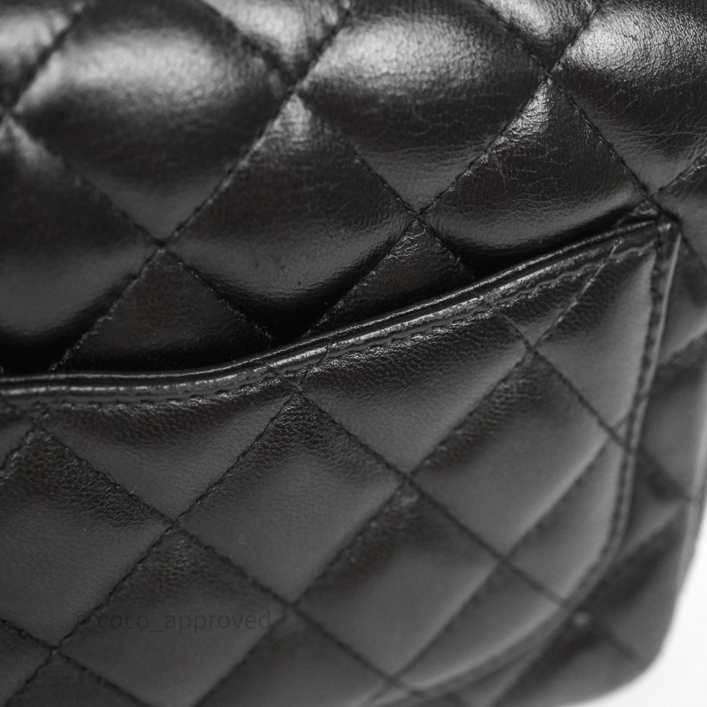 Chanel Mini Square Quilted Black Lambskin Gold Hardware