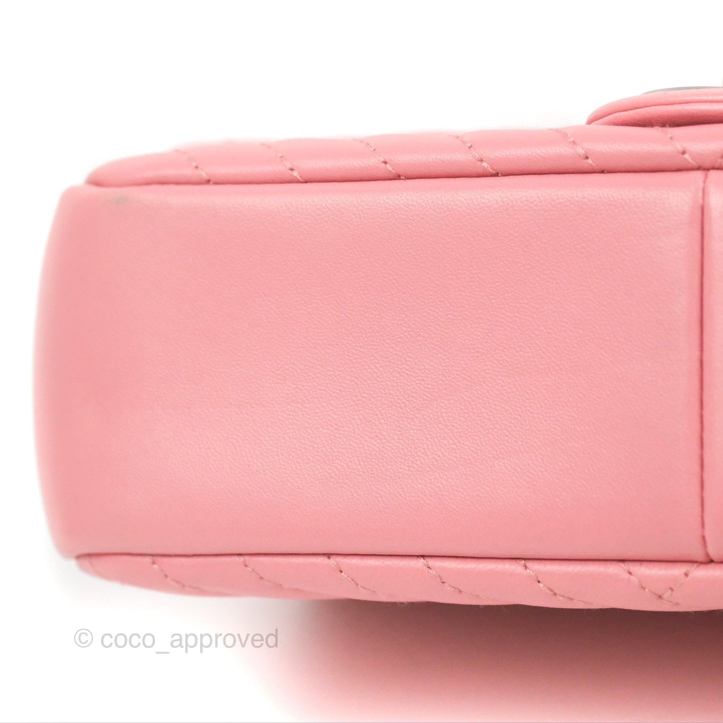 Chanel Small CC Crossing Flap Pink Lambskin Gun Metal Hardware