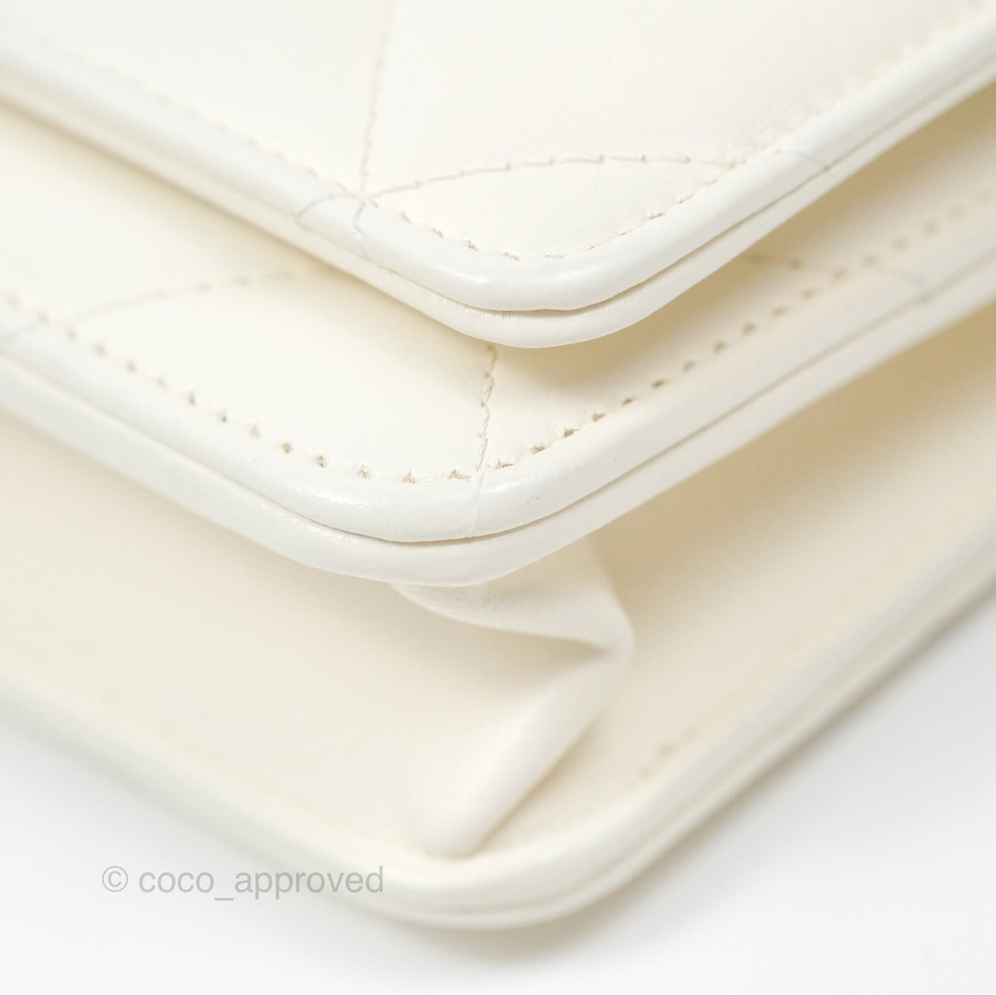 Chanel 19 Wallet on Chain WOC White Mixed Hardware