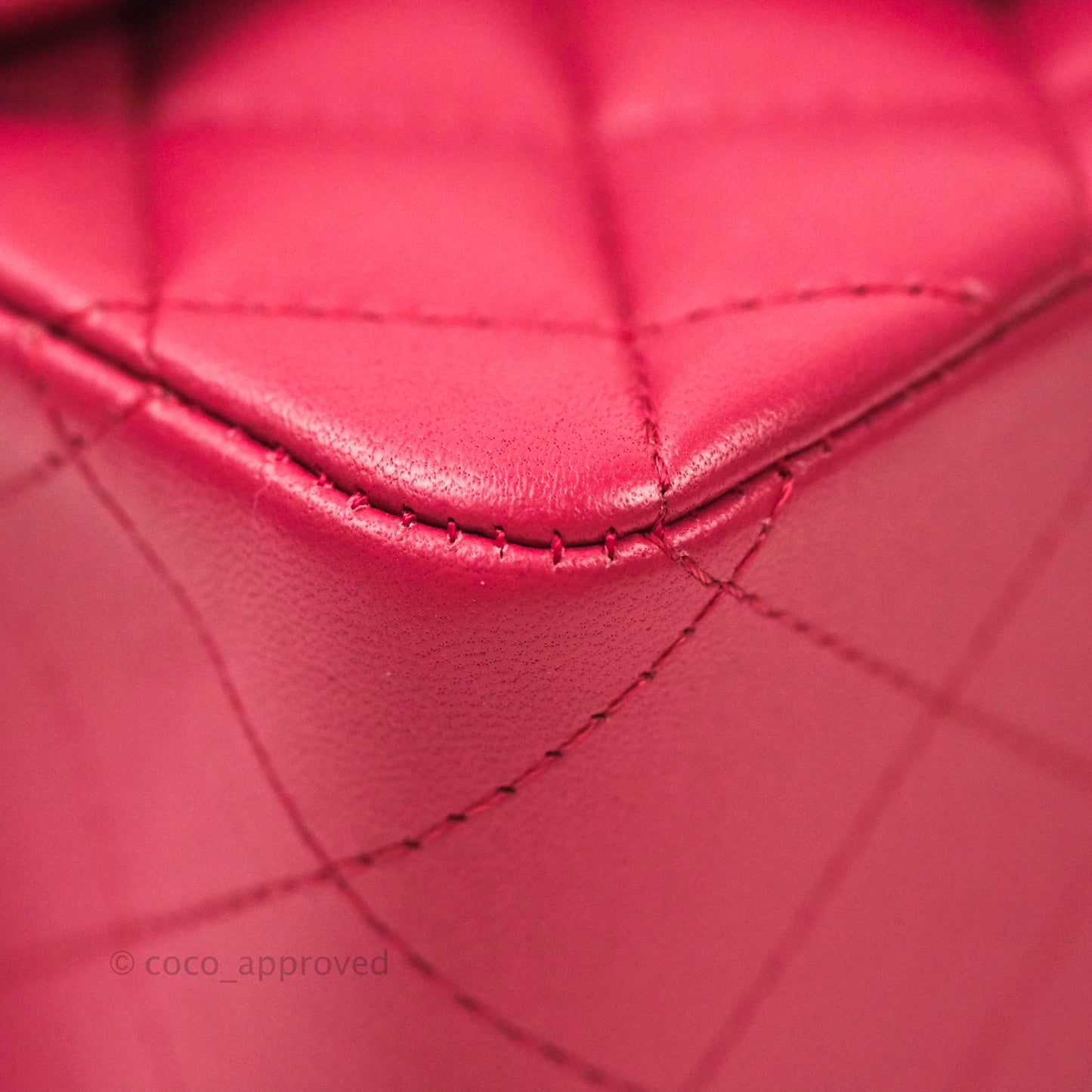 Chanel Classic Quilted Mini Square Flap Rosy Pink Lambskin Silver Hardware