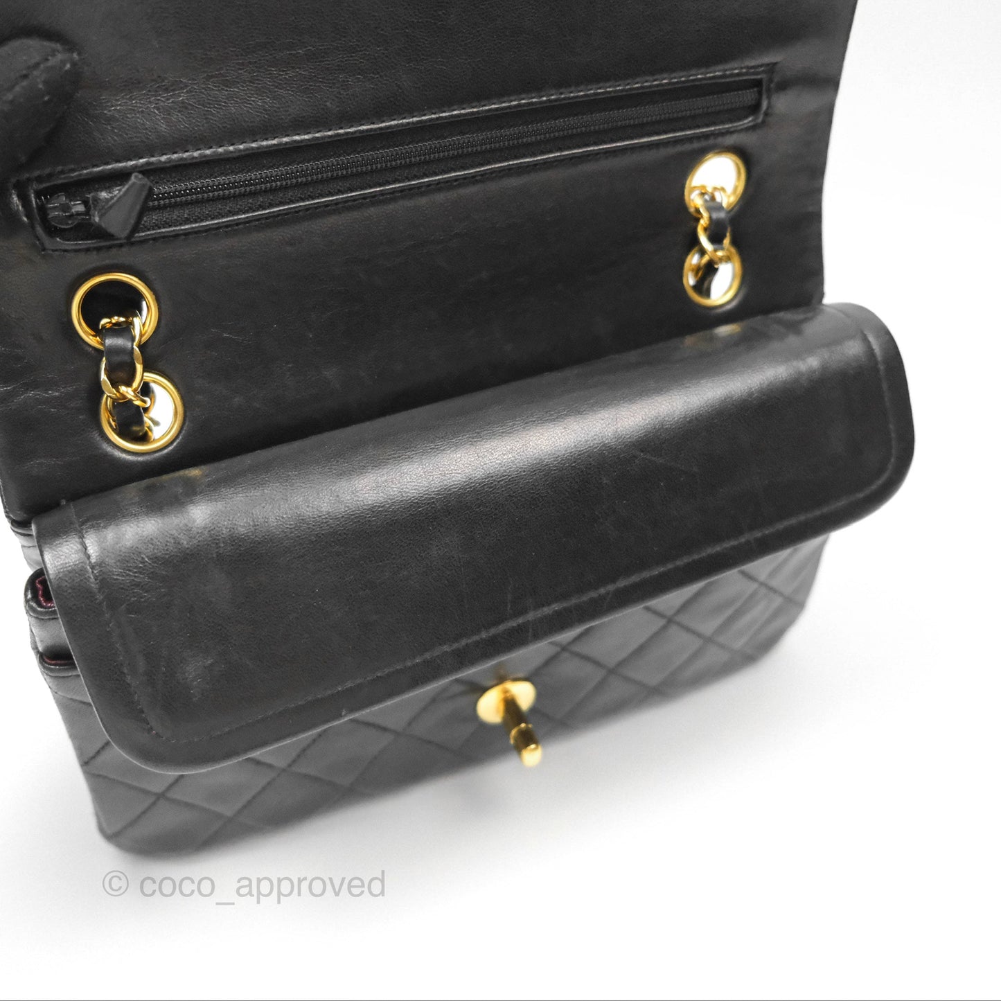 Chanel Classic Vintage Small Flap Black Lambskin 24K Gold Hardware
