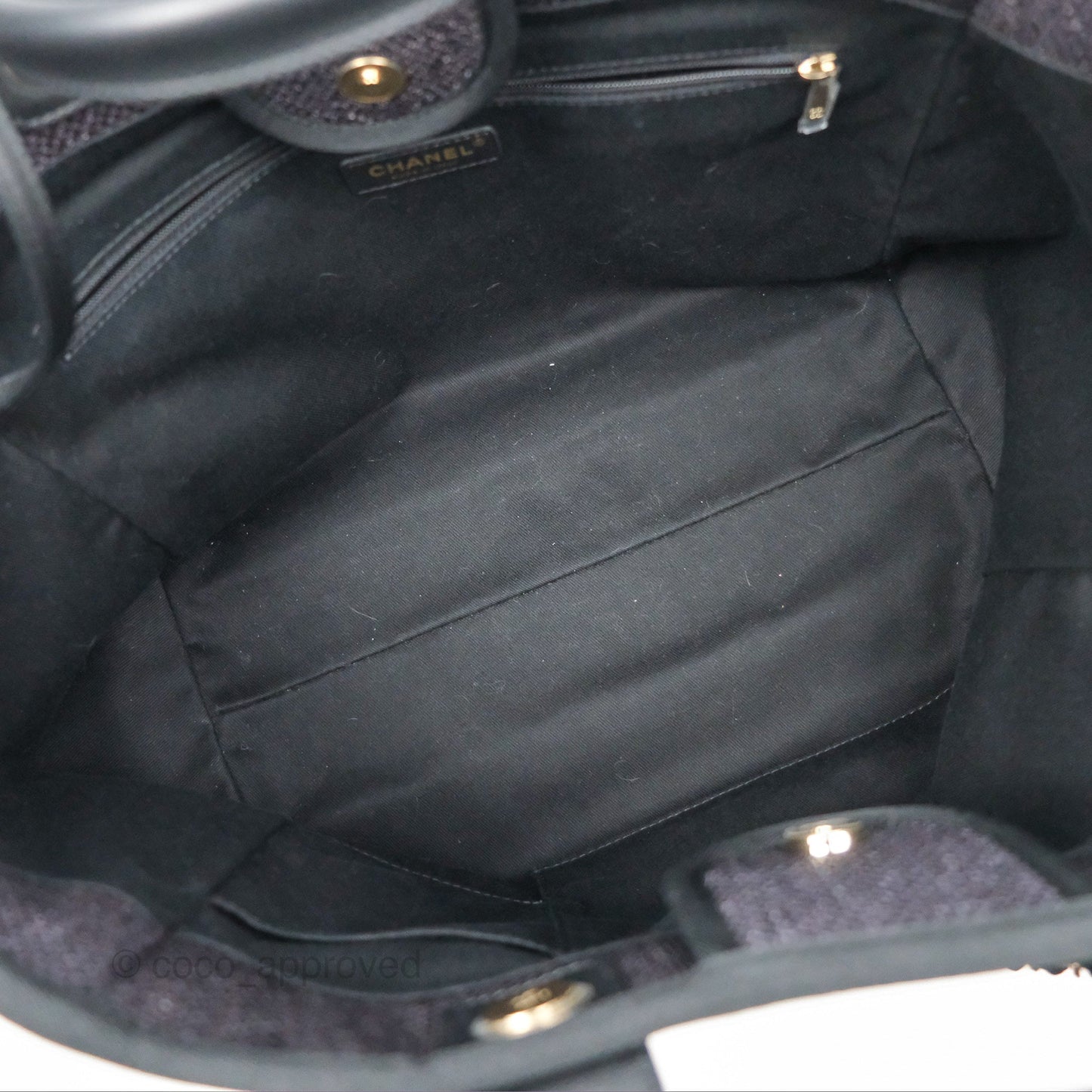 Chanel Large Deauville Black Raffia Gold Hardware