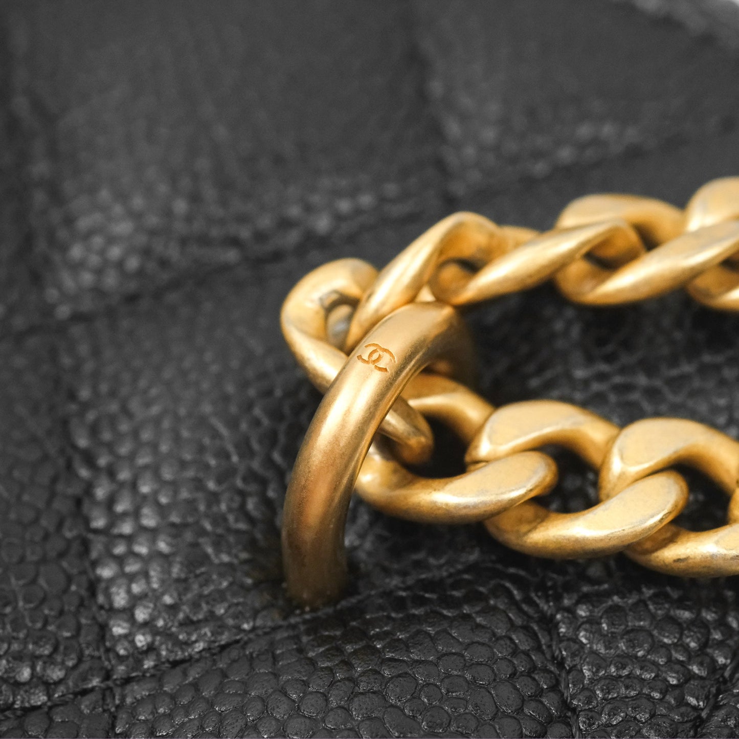Chanel Vanity with Heart Adjustable Chain Black Caviar Aged Gold Hardware