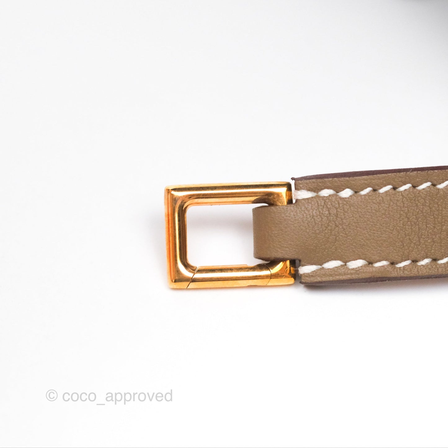 Hermès O'Kelly Double Tour Bracelet Etoupe Swift Rose Gold Hardware