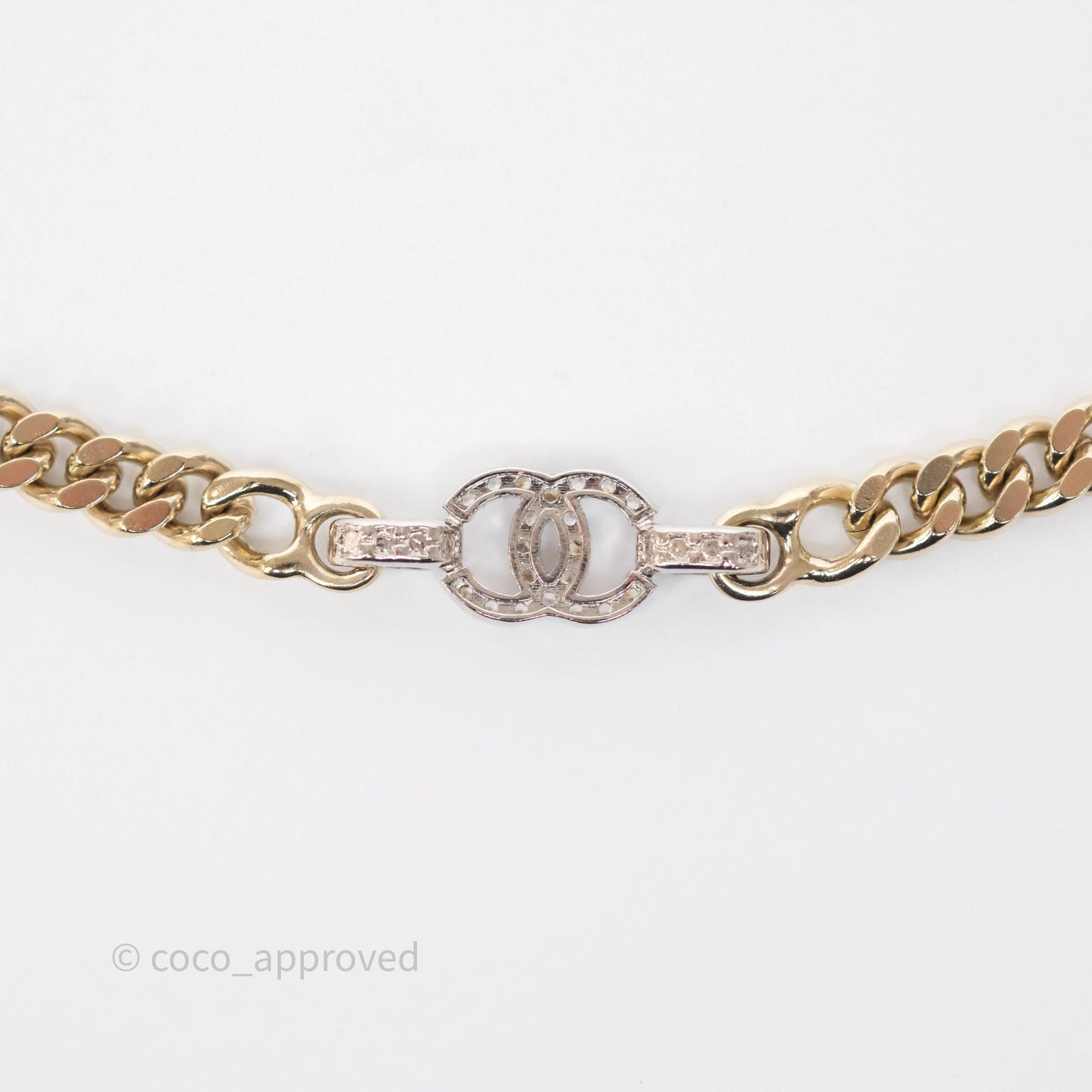 Chanel Crystals CC Chain Belt Gold Tone 22S