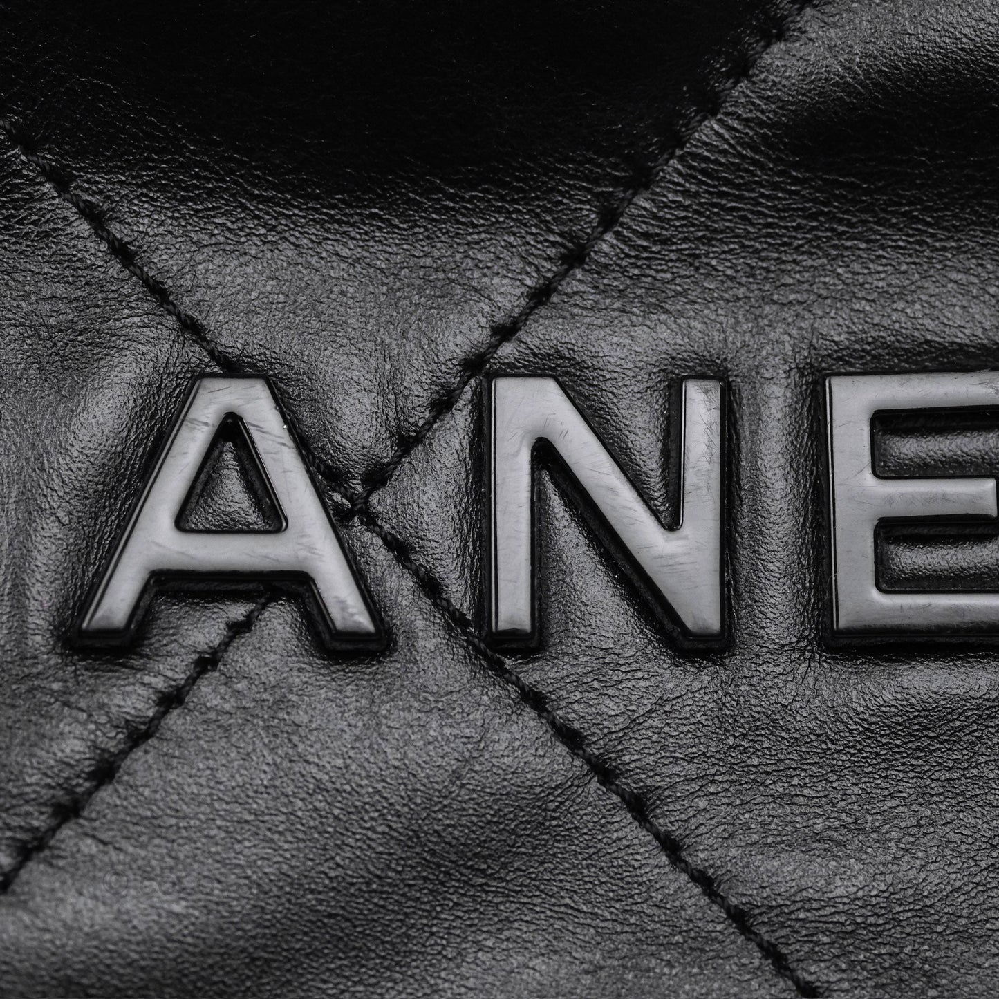Chanel 22 Small Quilted So Black Shiny Crumpled Calfskin