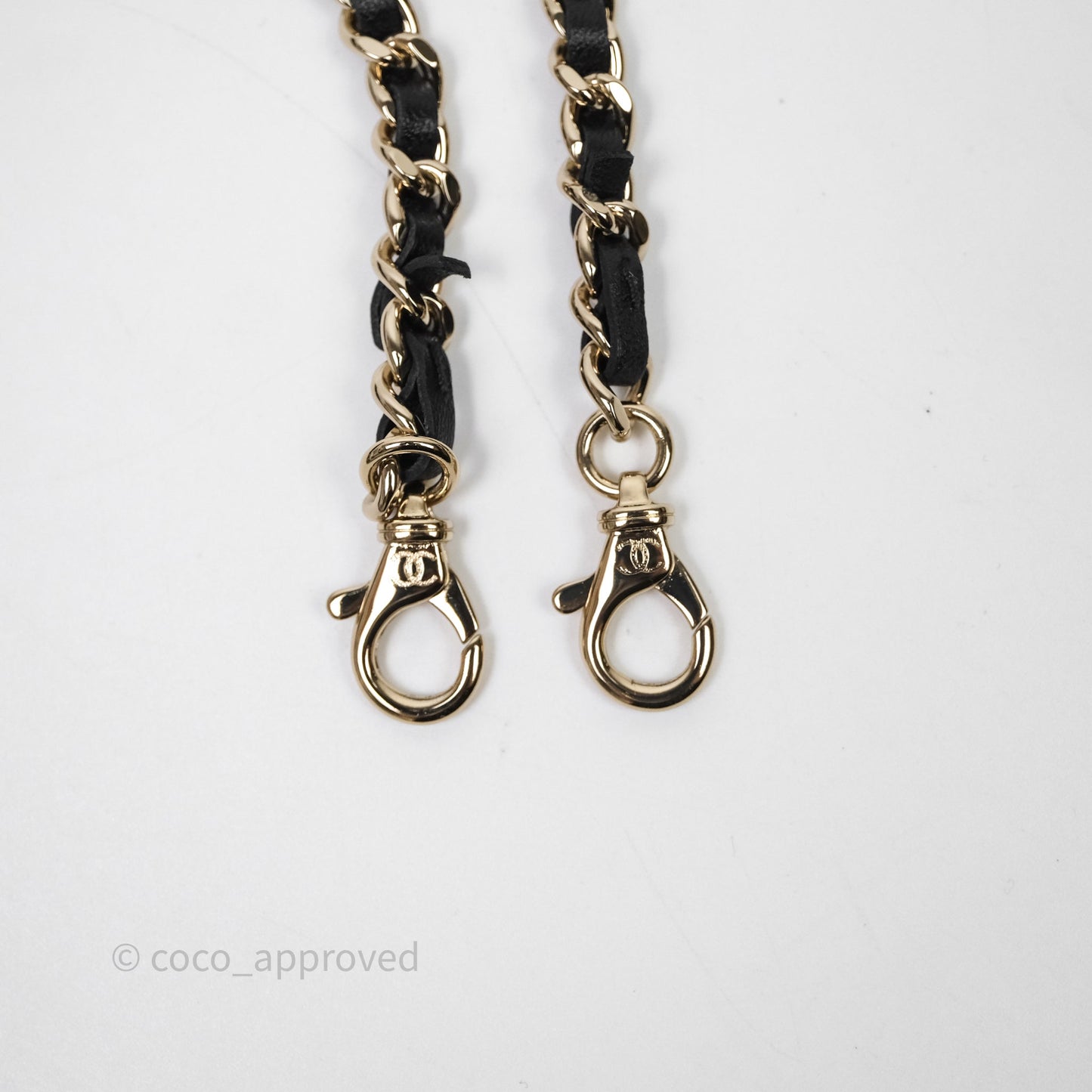 Chanel Top Handle Long Vanity with Chain Black Lambskin Gold Hardware