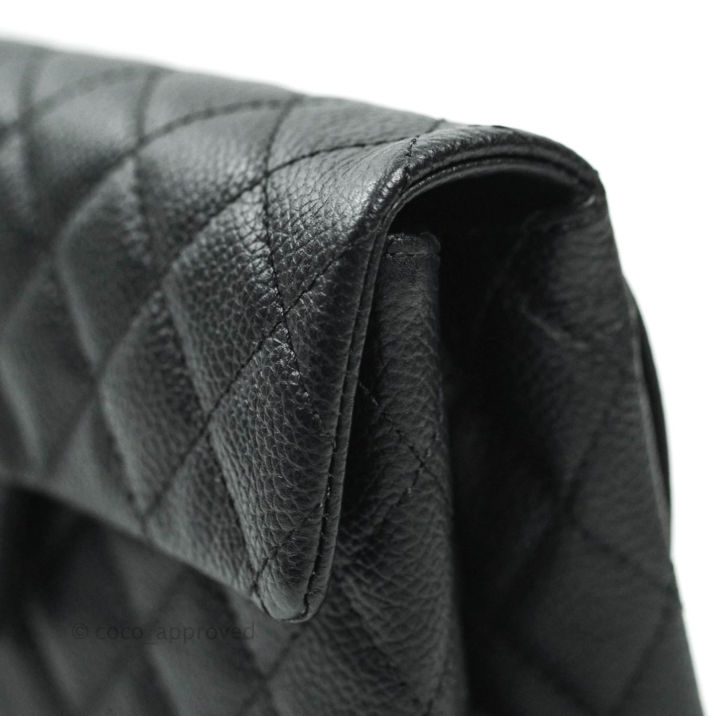 Chanel Reissue Quilted Caviar Belt Bag Black Silver Hardware