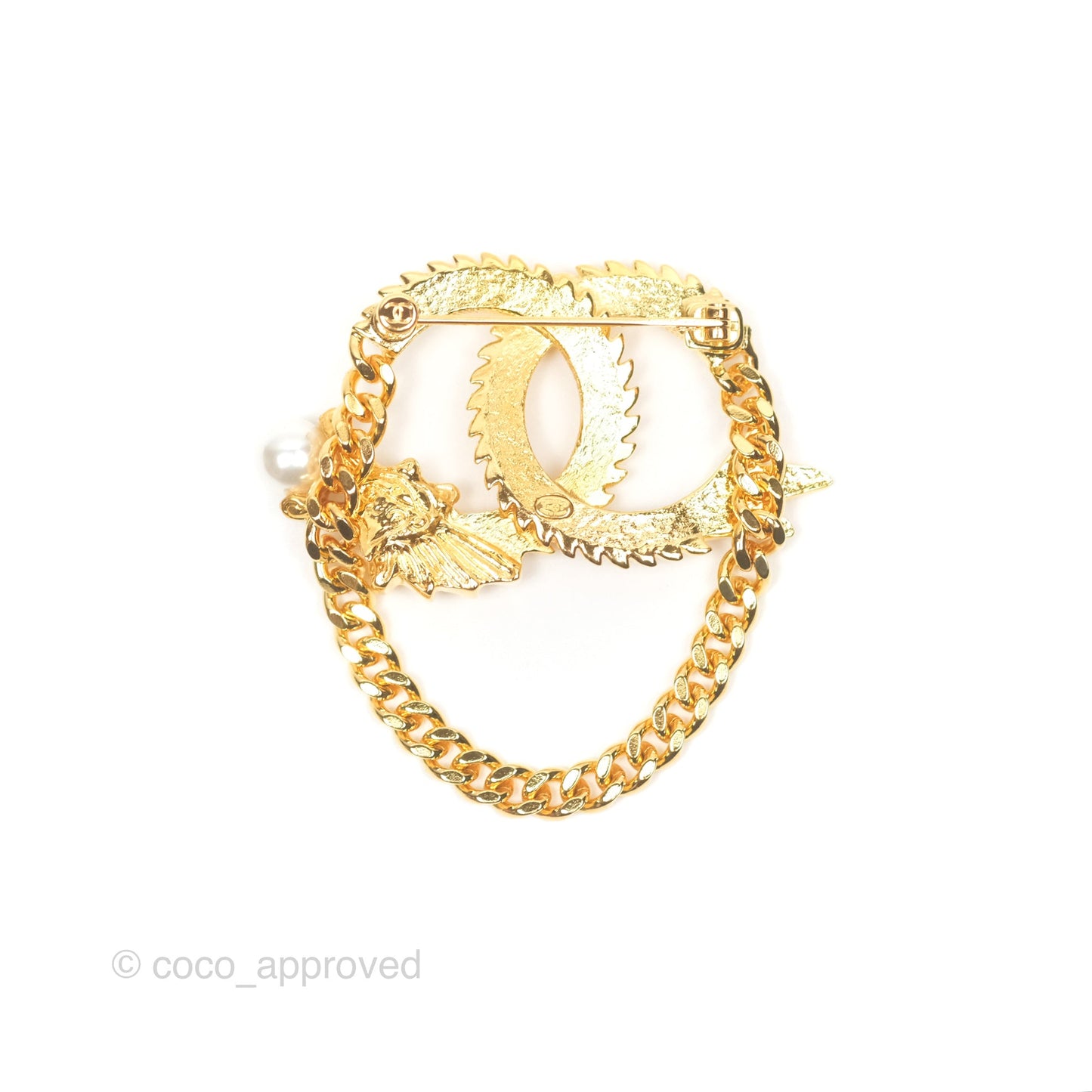Chanel CC Dragon Chinese New Year Edition Brooch Gold Tone 24C