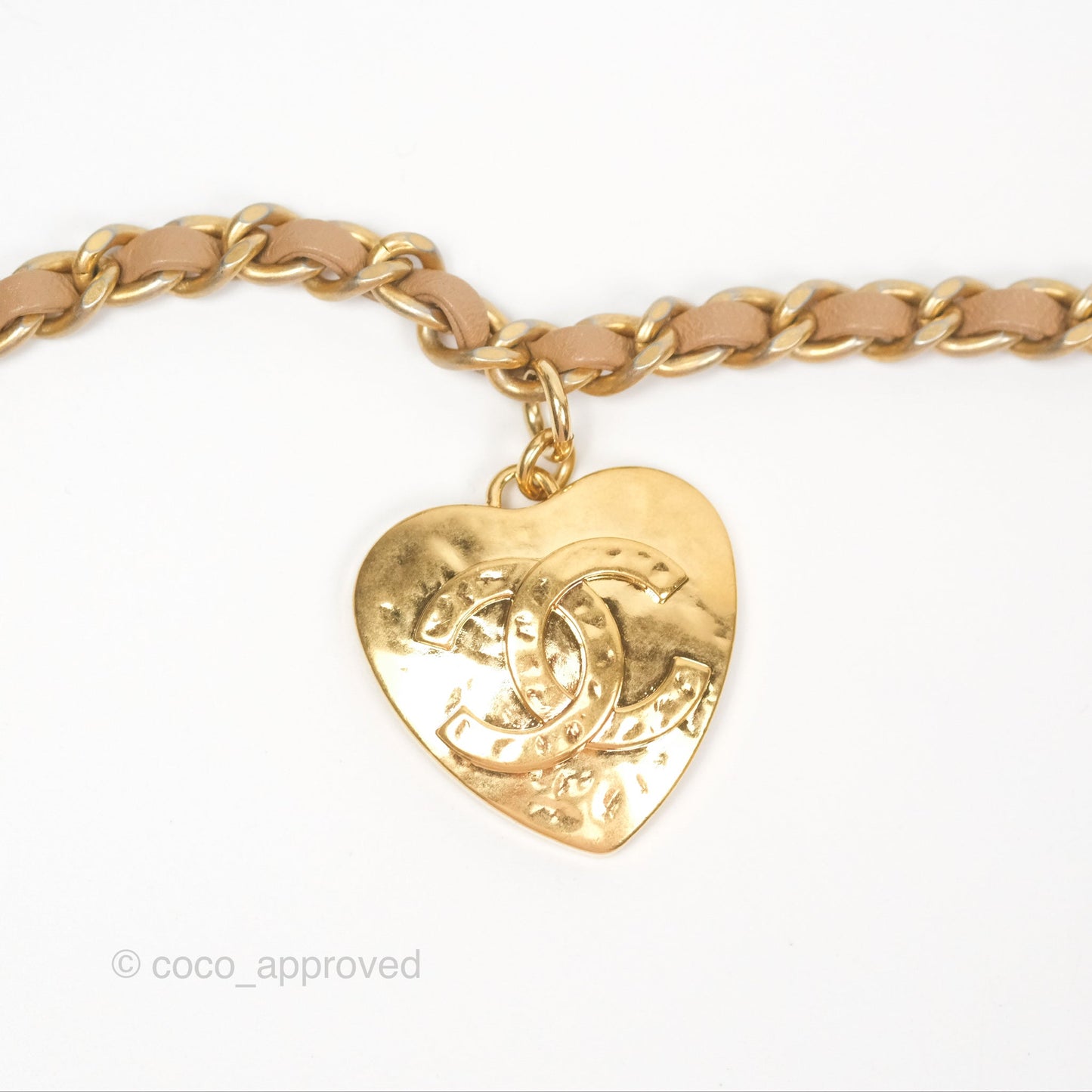 Chanel Mini Flap Bag With Heart CC Charm Beige Lambskin Aged Gold Hardware 22B