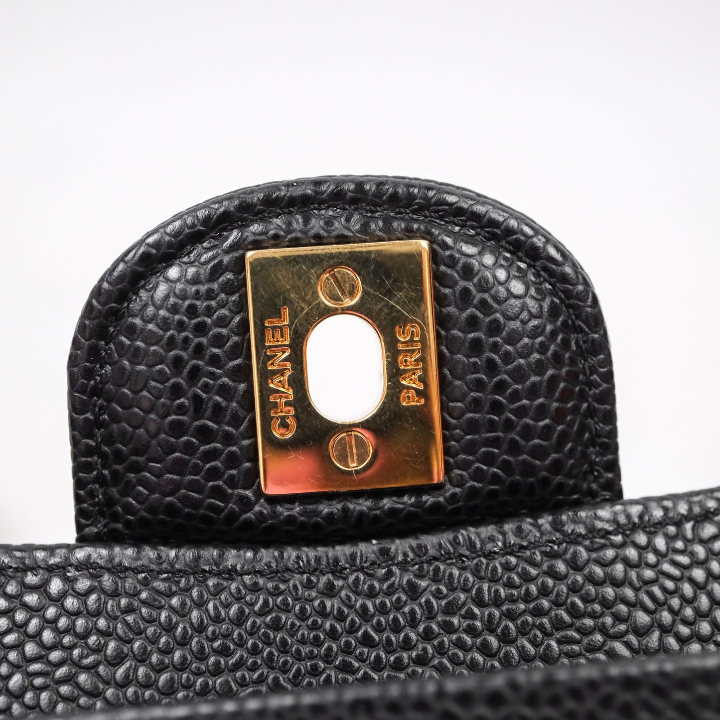 Chanel Small S/M Classic Flap Quilted Black Caviar Gold Hardware