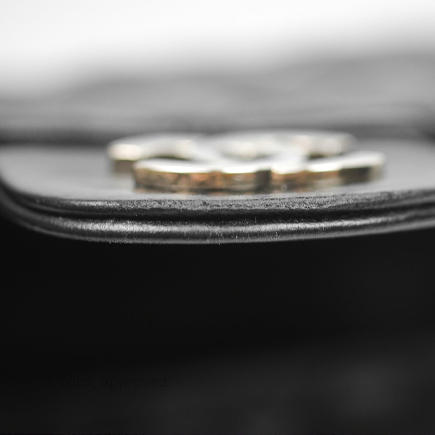 Chanel Mini Square Flap Quilted Black Lambskin Silver Hardware