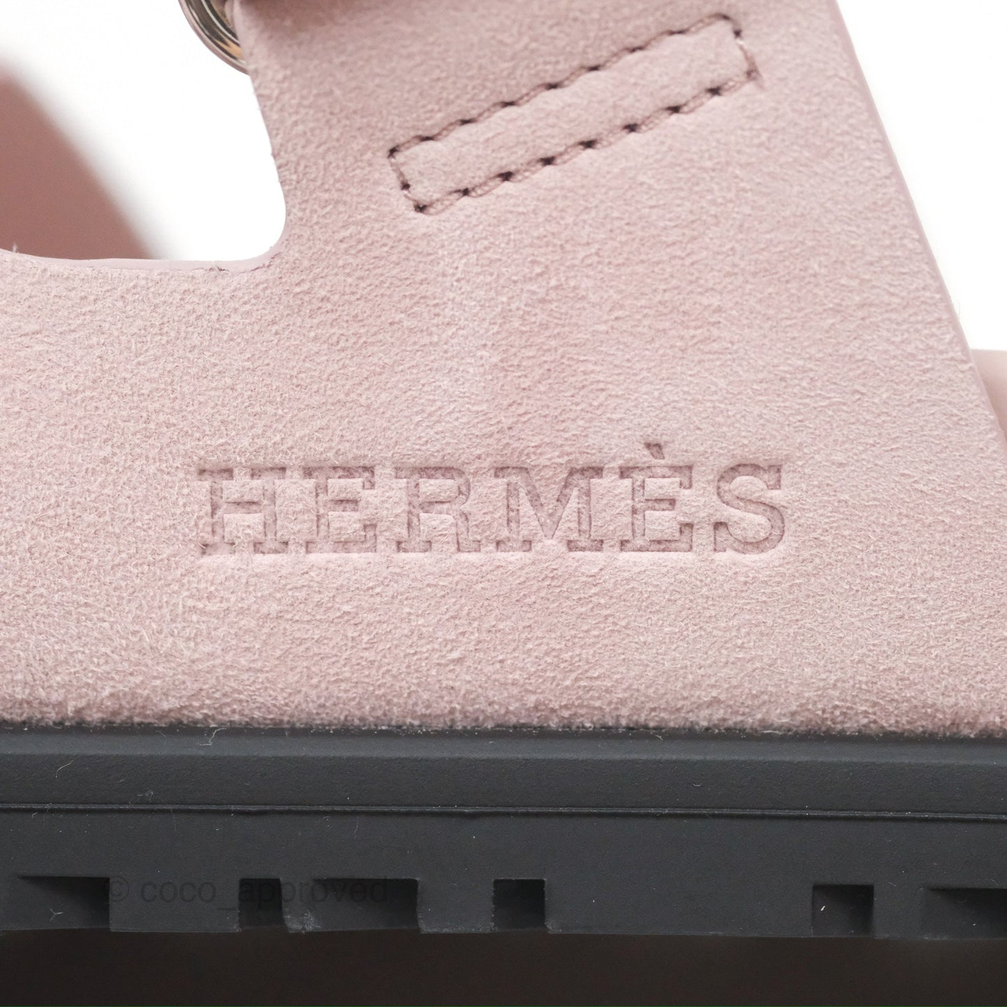 Hermès Chypre Sandals in Rose Porcelaine Size 37