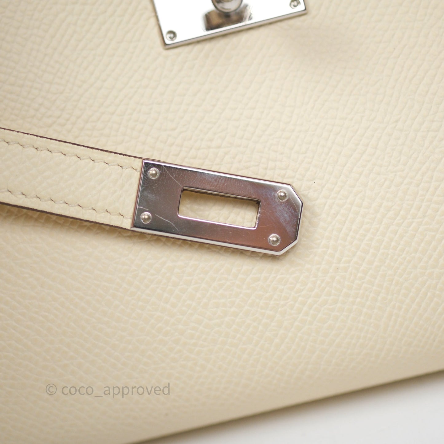 Hermès Kelly To Go Wallet Nata I2/ Sesame 2S Epsom Palladium Hardware