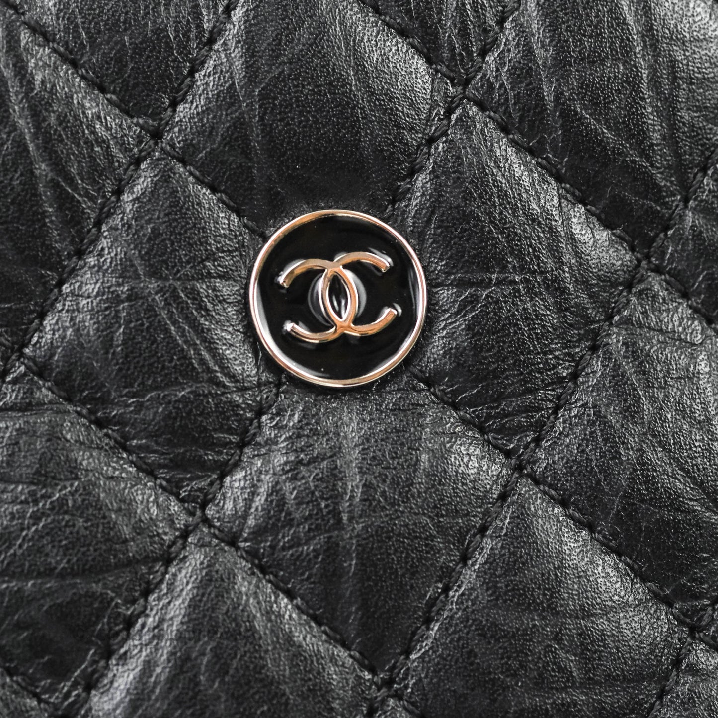 Chanel Quilted Black Crossbody Bag Silver Hardware