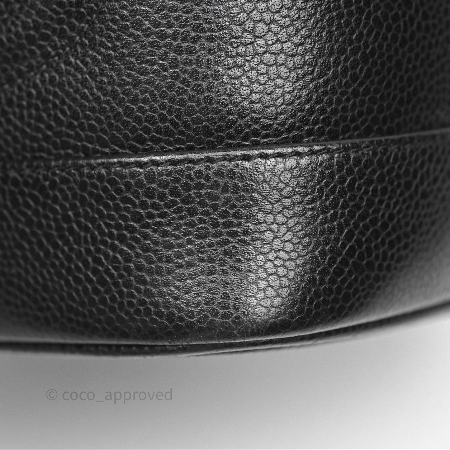 Chanel Vintage Vanity Case Black Caviar Gold Hardware