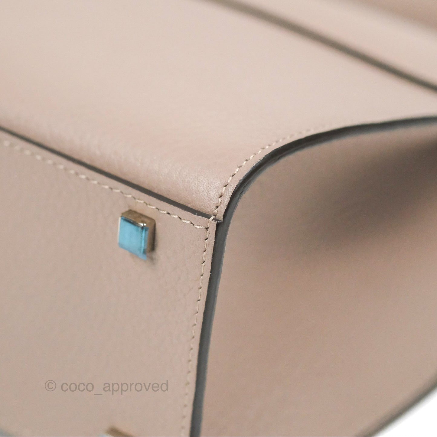 Moynat Réjane PM bag Tourterelle Grained Blush Leather Silver Hardware