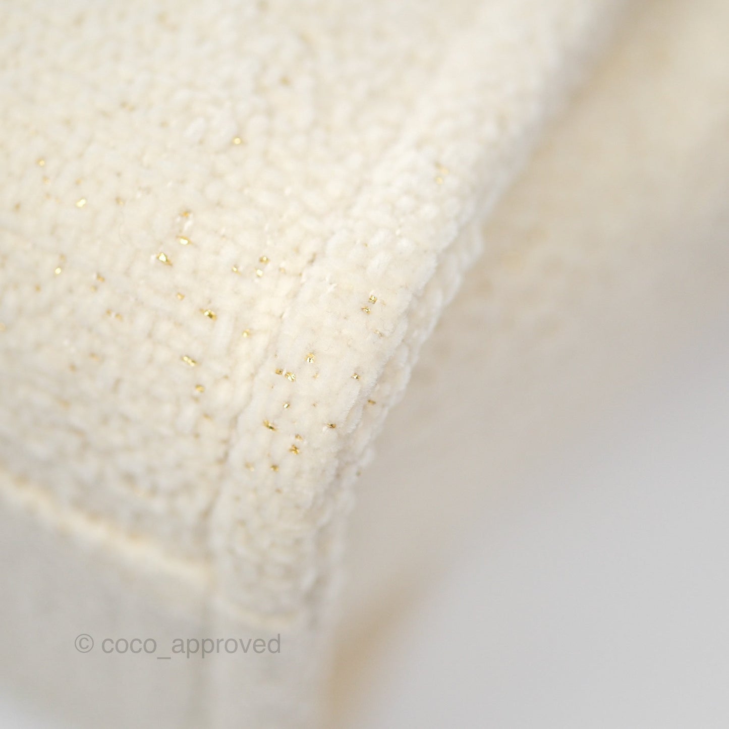 Chanel Medium Deauville Tote Ivory Lurex Boucle 19A