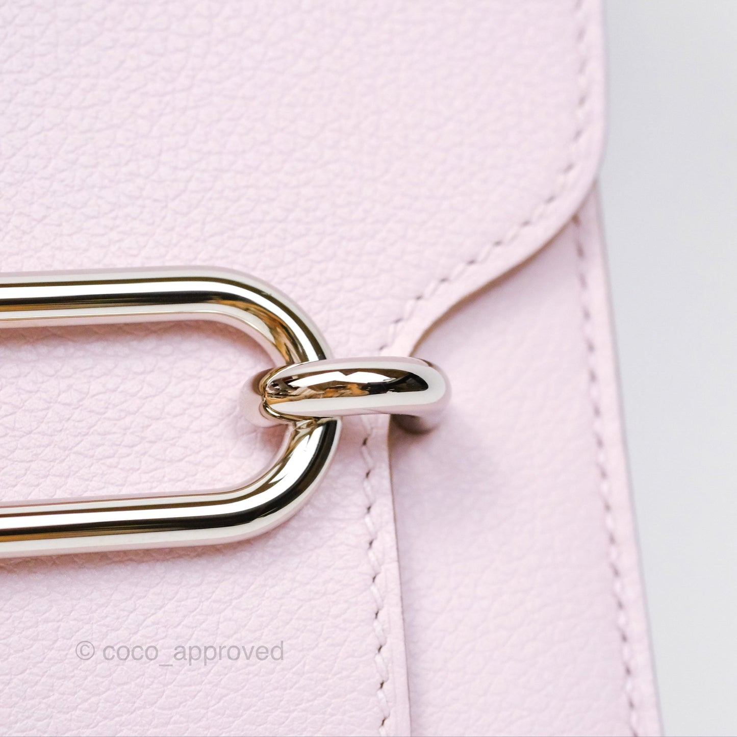 Hermès Roulis Mini 18 Mauve Pale Evercolor Palladium Hardware