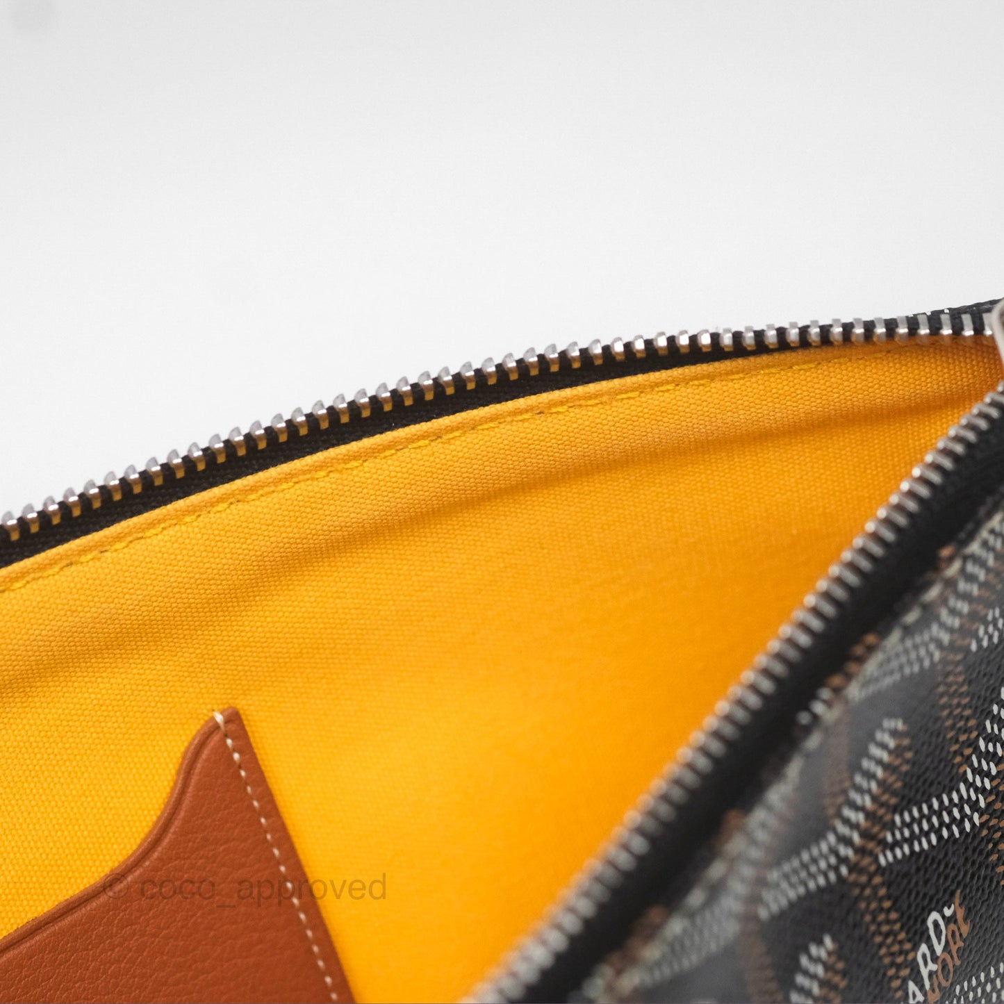 Goyard Sénat MM Pouch Black/ Tan