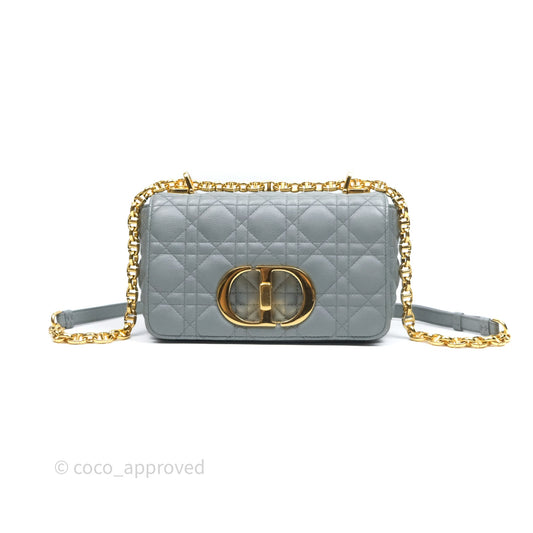 Dior Small Caro Bag Grey Supple Cannage Calfskin