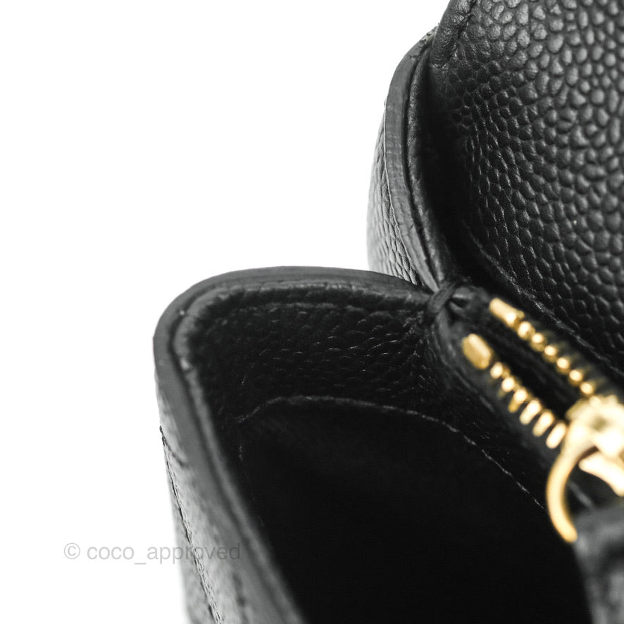Chanel Chic Affinity Small Grained Calfskin Black Aged Gold Hardware