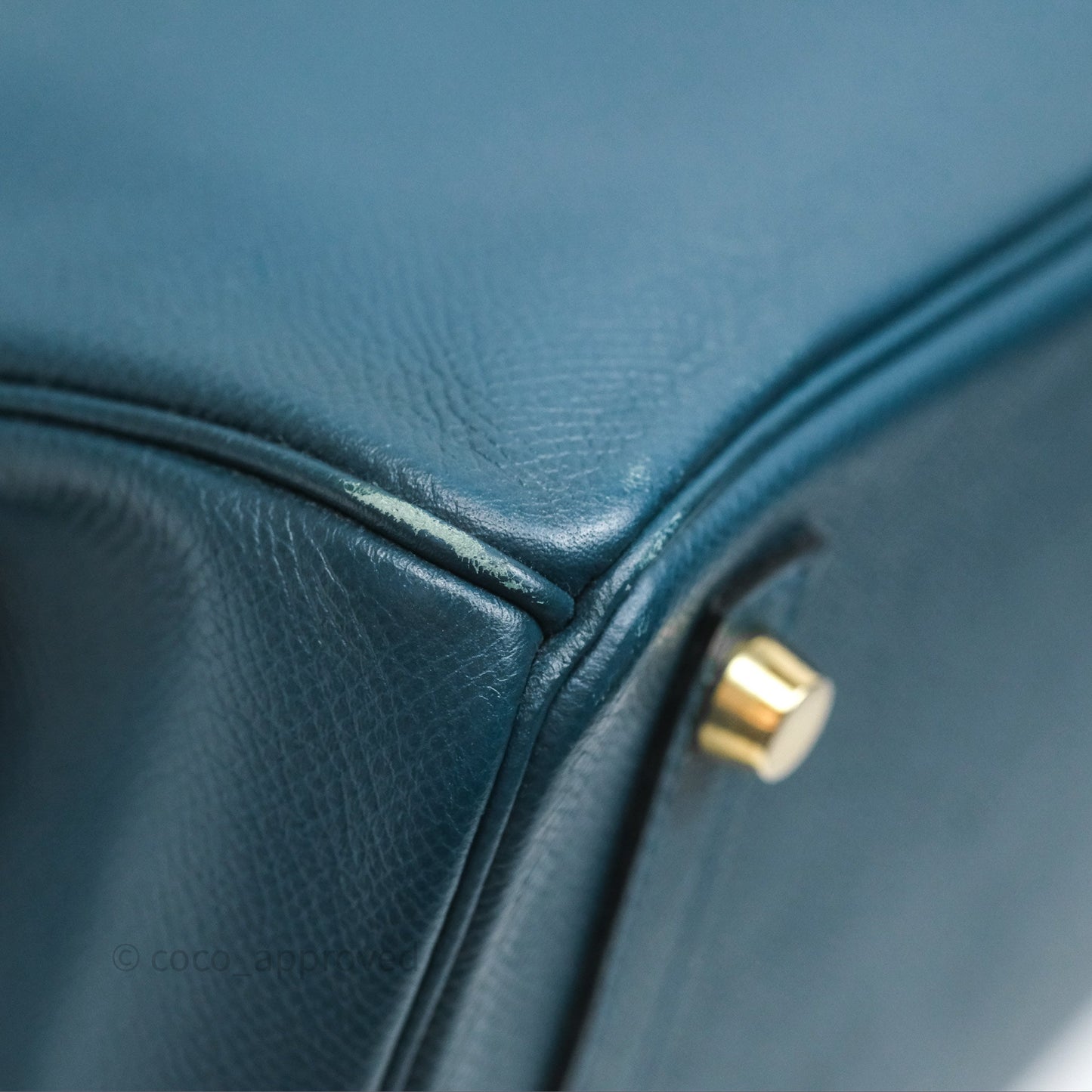 Hermès Birkin 30 Retourne Bleu de Prusse 7P Epsom Gold Hardware