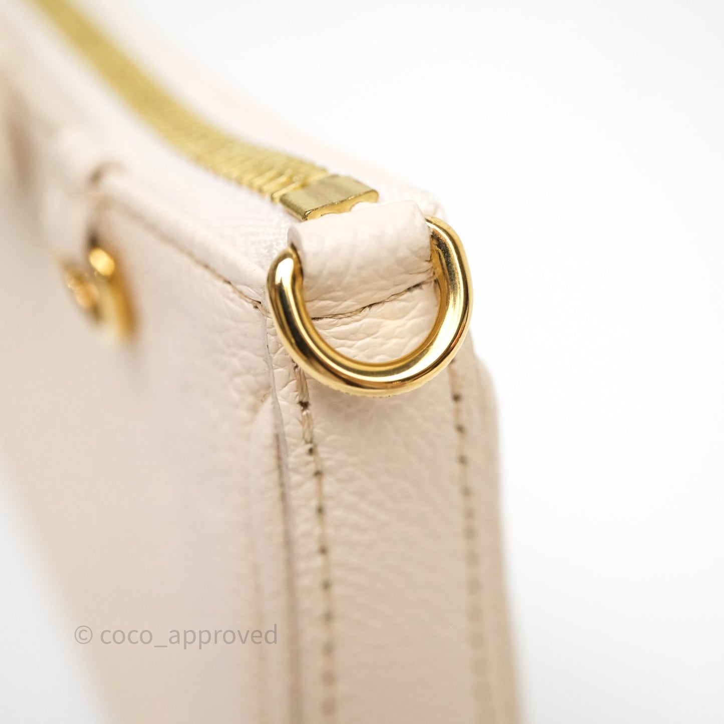 Louis Vuitton Easy Pouch On Strap Crème Monogram Empreinte Leather