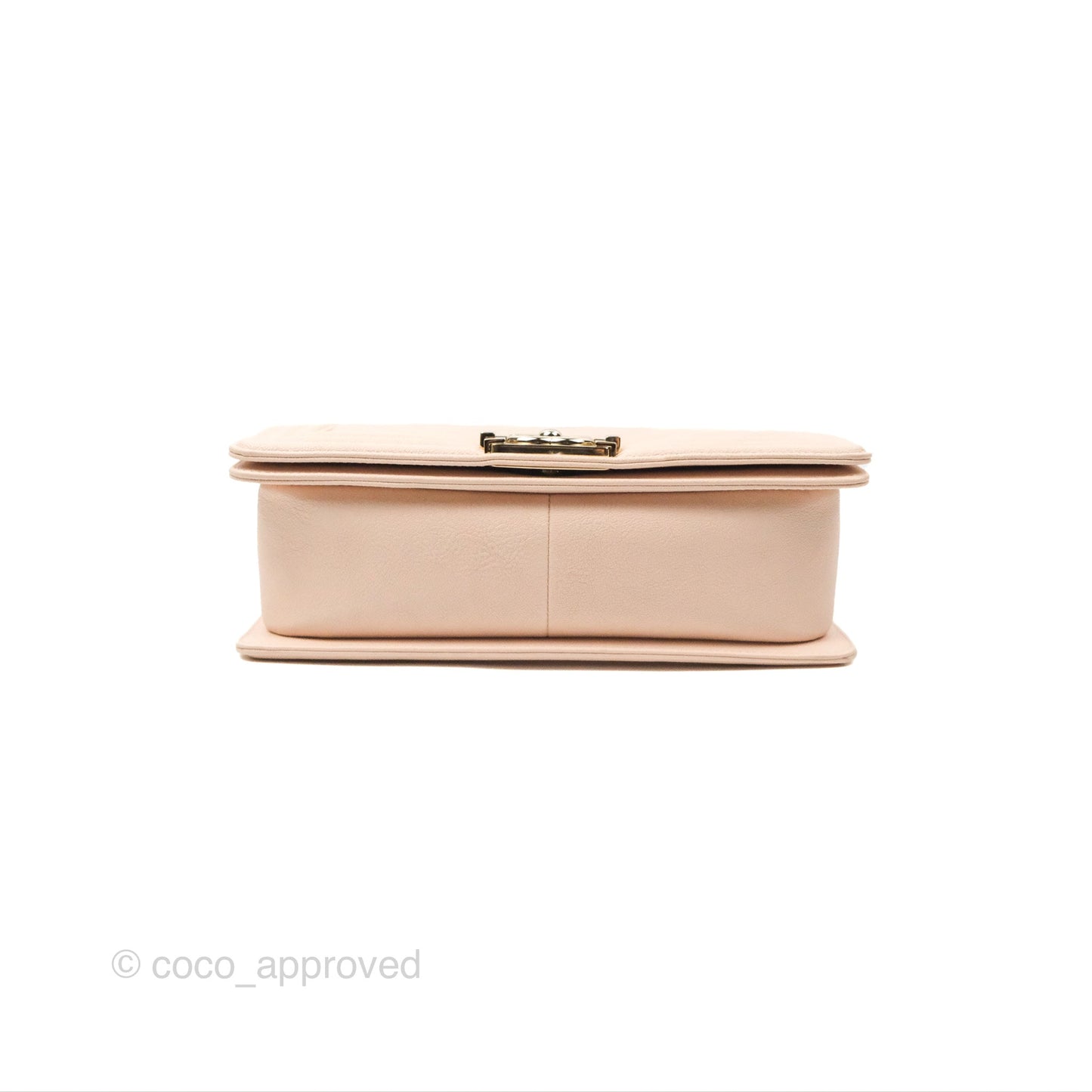 Chanel Chevron Medium Boy Light Pink Caviar Gold Hardware