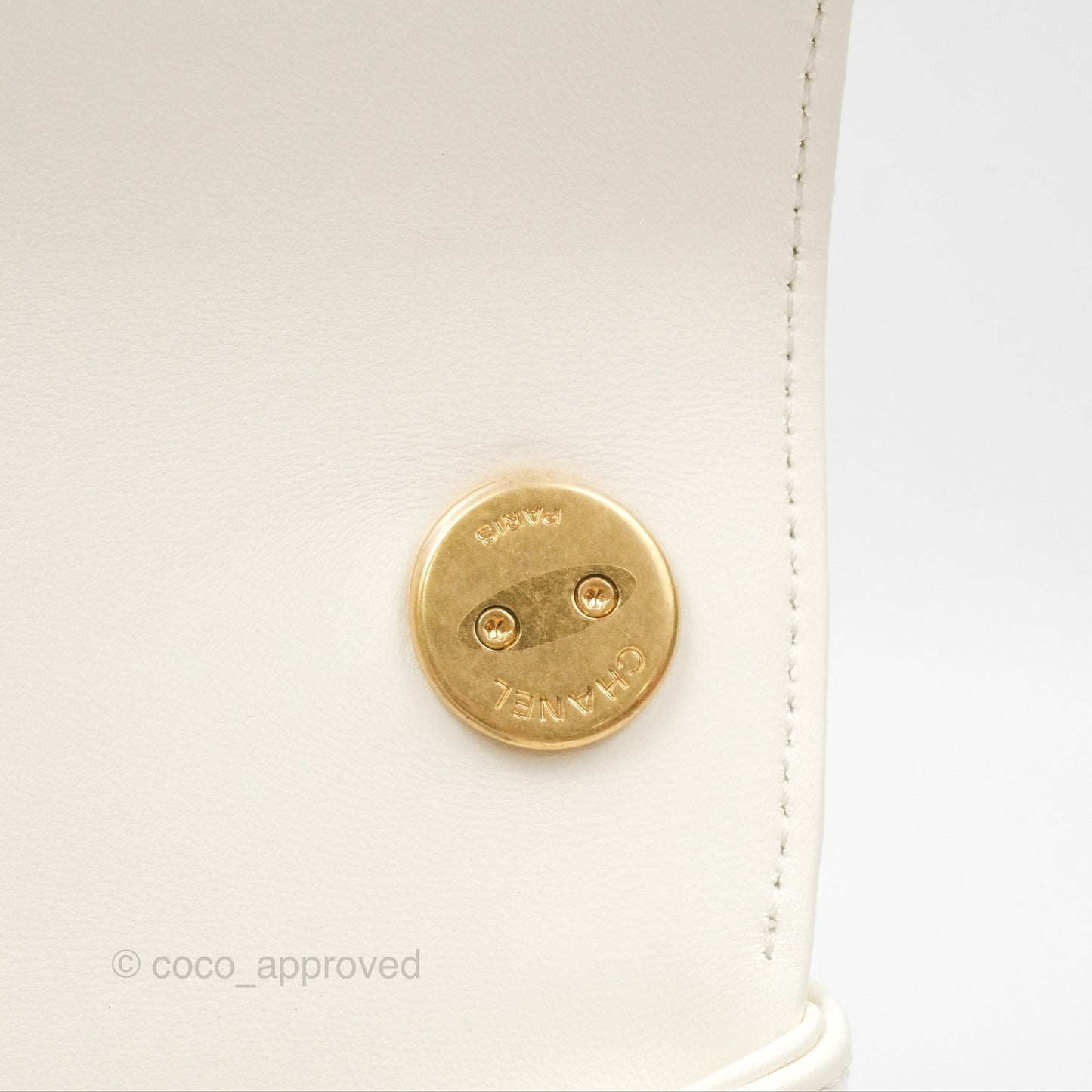 Chanel Mini Flap Bag with Enamel Charm Chain White Lambskin Gold Hardware
