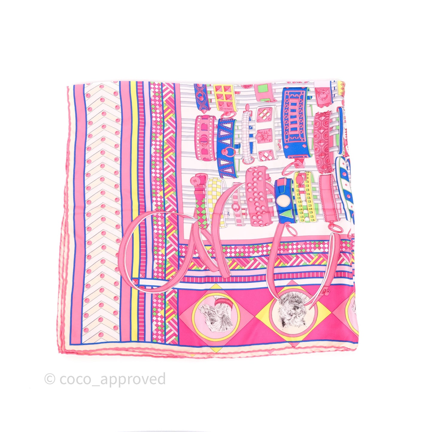 Hermès Colliers et Chiens Wash Scarf 90
